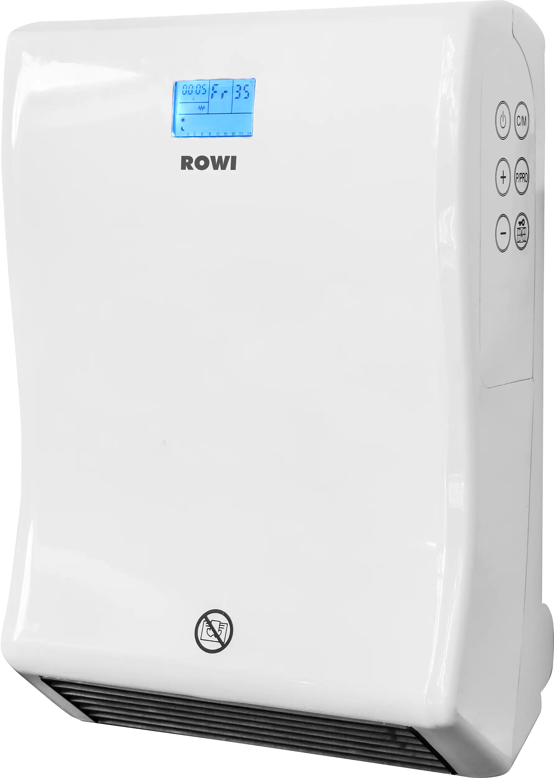 Rowi Bad Schnellheizer 2000 Watt HBS 2000/2/1, LCD Display, 2 Heizstufen