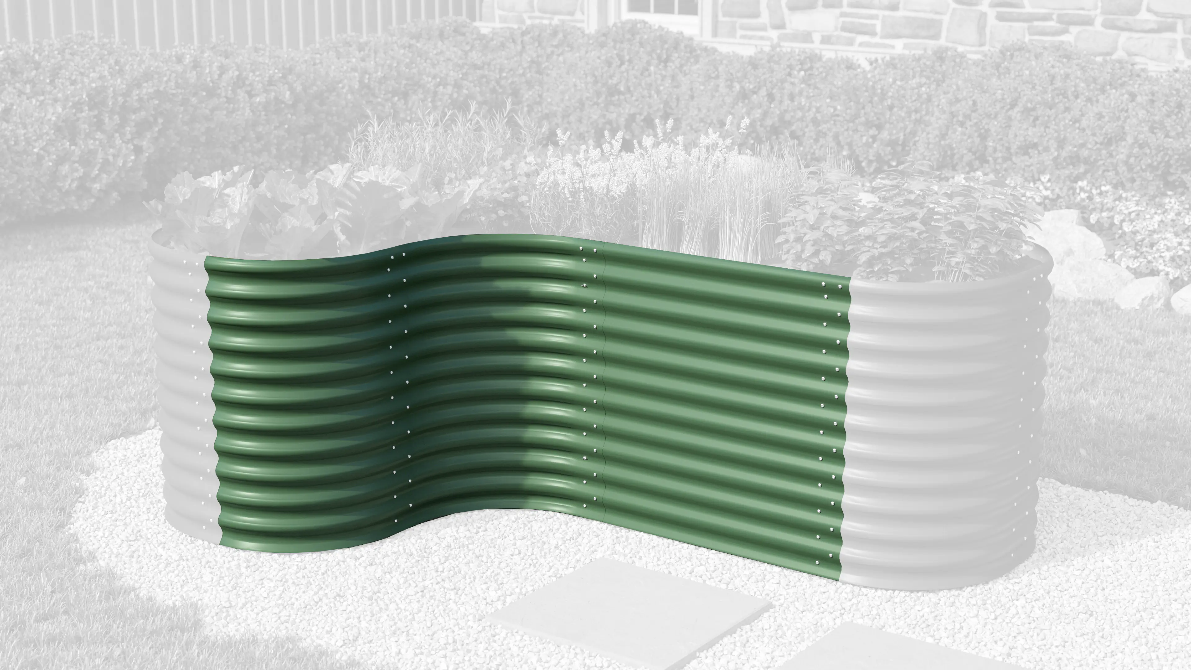 Vitavia Erweiterung Curve zu Hochbeet 858 80 x 86 cm seegras