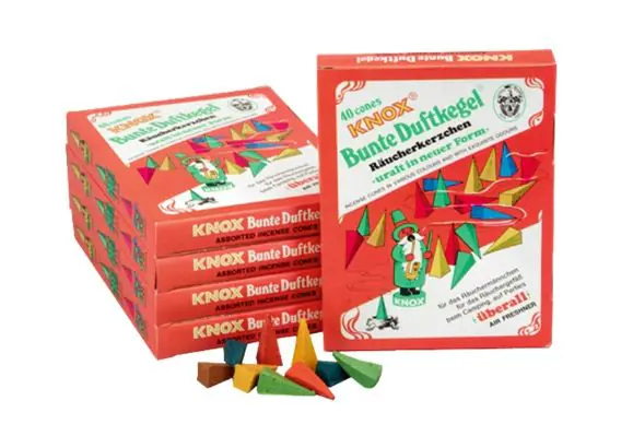 Knox Räucherkerzen - Bunte Duftkegel 40 Stück
