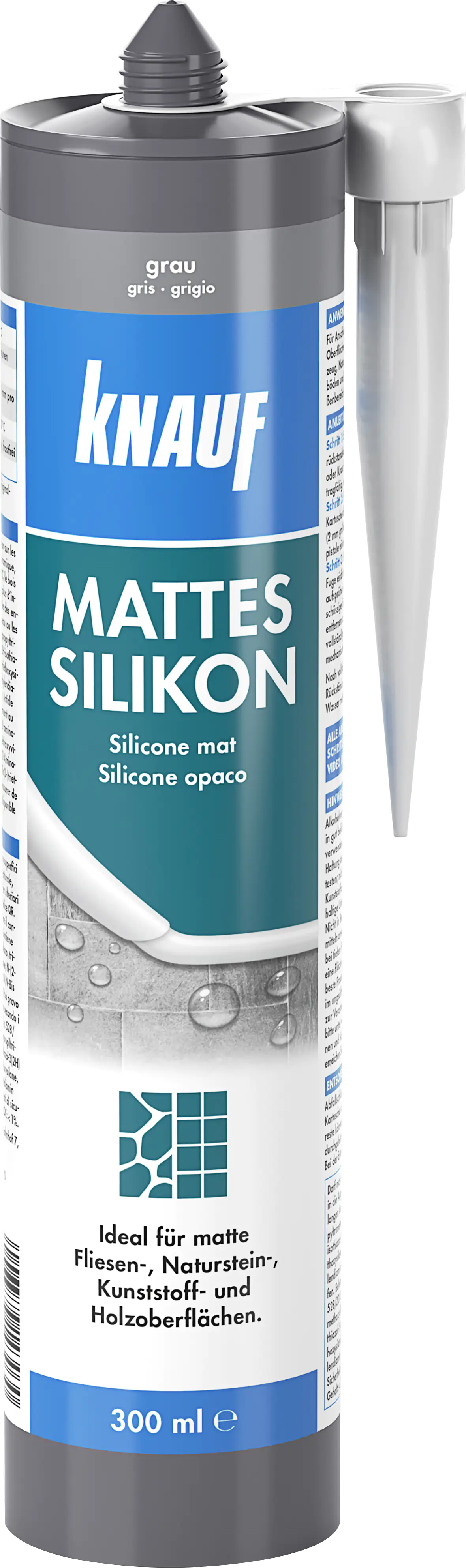 Knauf Mattes Silikon grau 300 ml