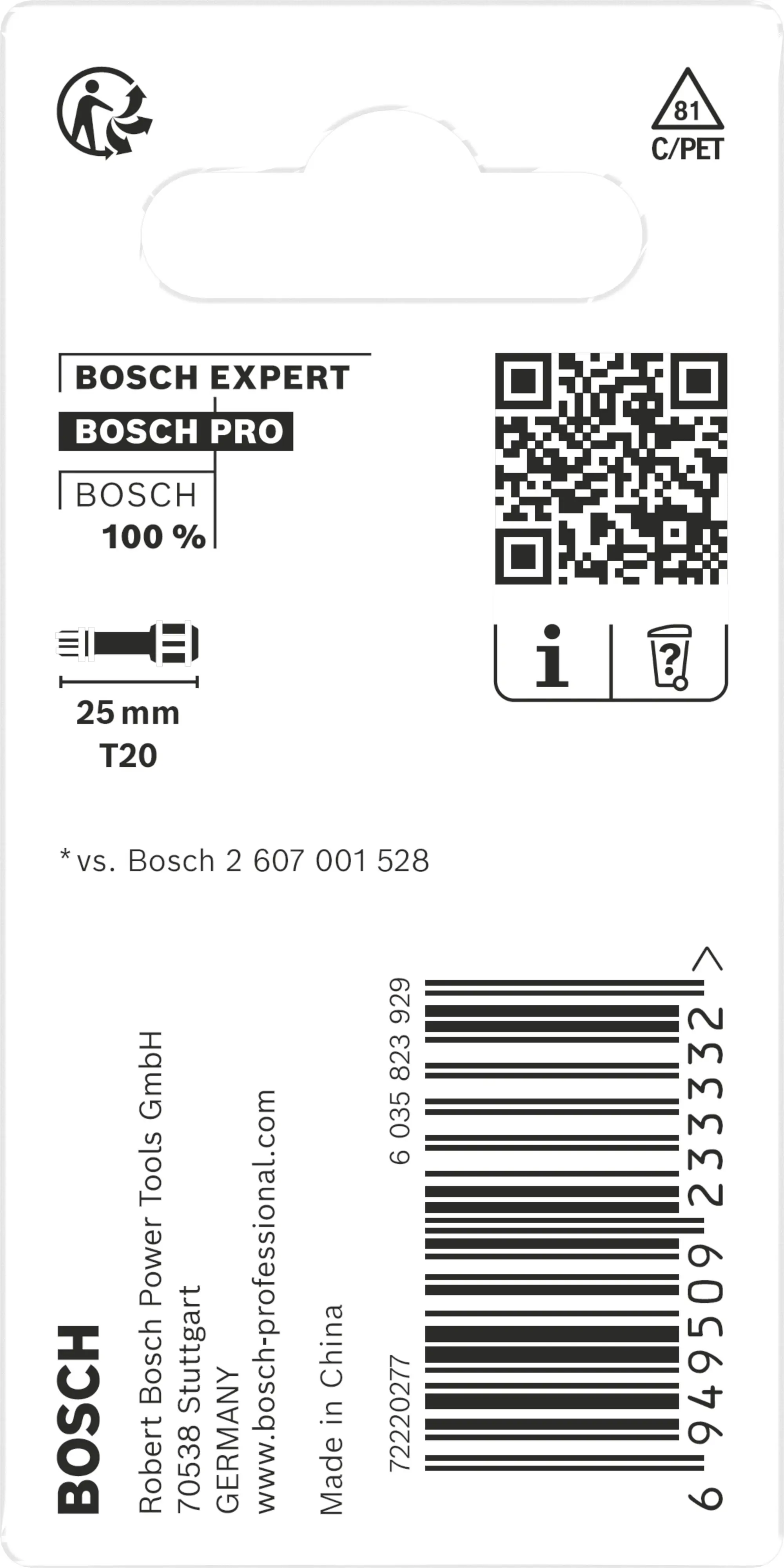 Bosch PRO Impact Bit T20 25 mm 2-teilig