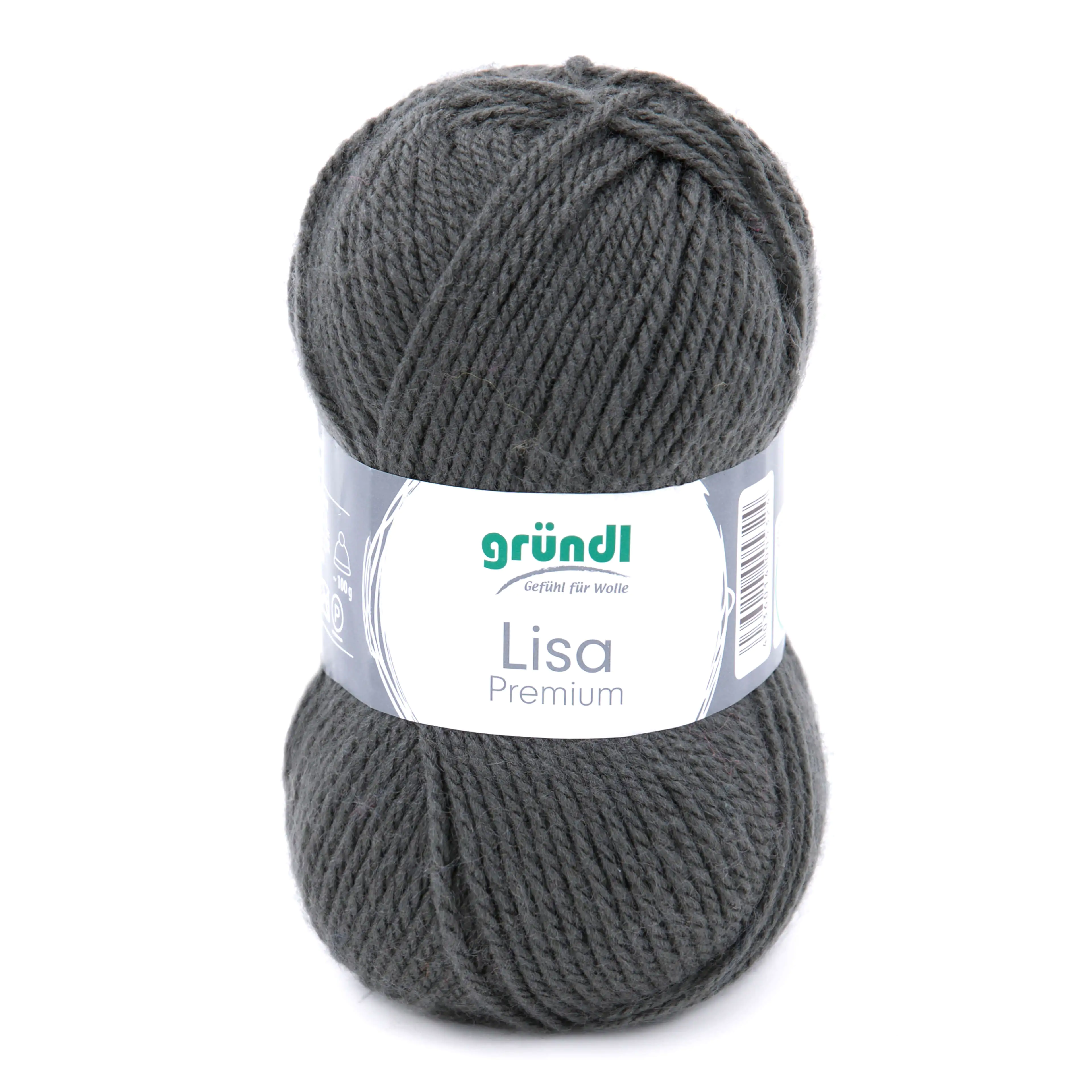 Gründl Wolle Lisa Premium uni 50 g anthrazit