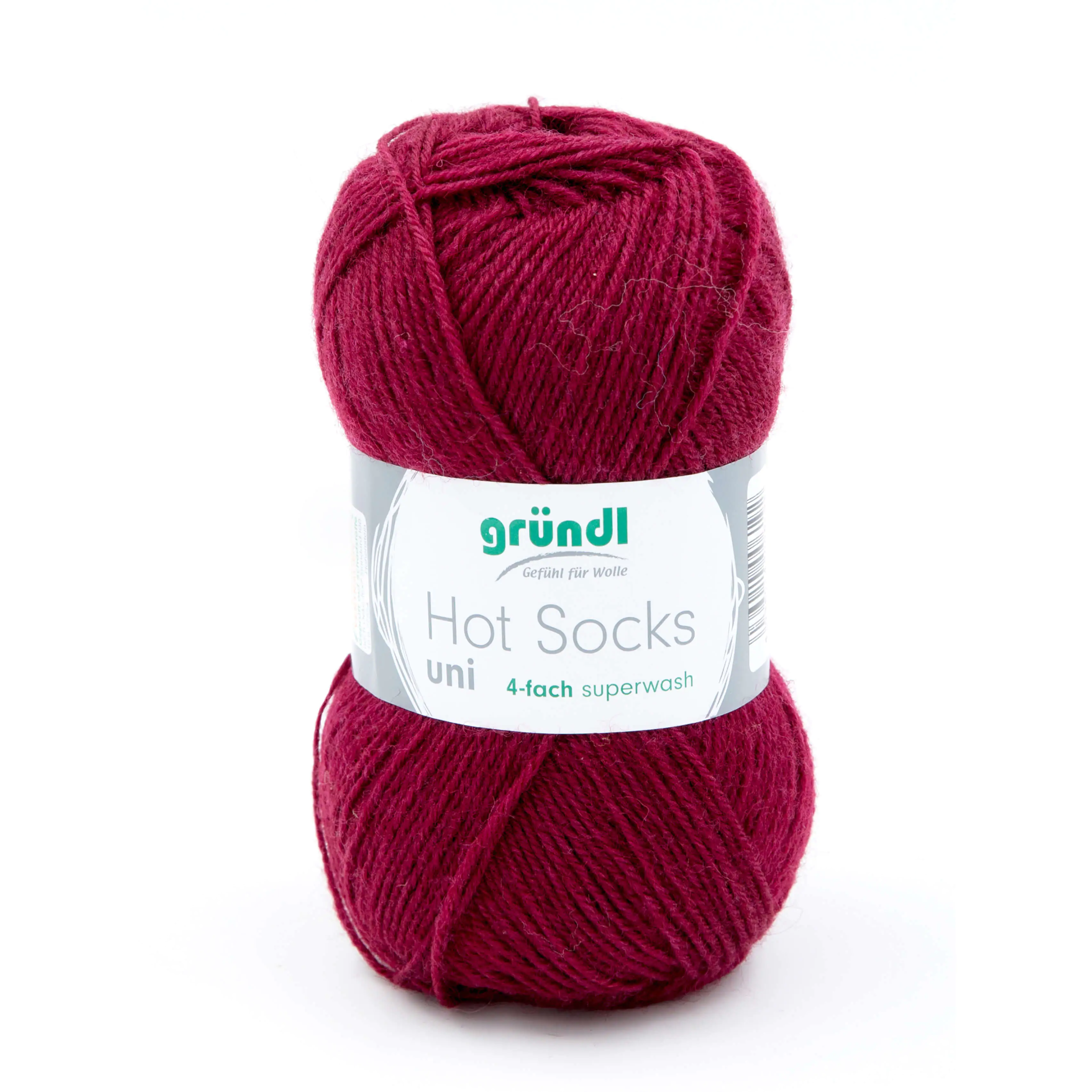 Gründl Wolle Hot Socks uni 50 g bordeaux 