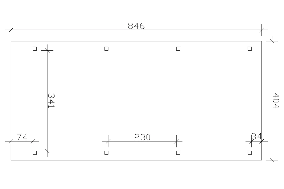 SKAN HOLZ Carport Emsland 404 x 846 cm mit Aluminiumdach SKAN HOLZ Carport Emsland 404 x 846 cm mit Aluminiumdach