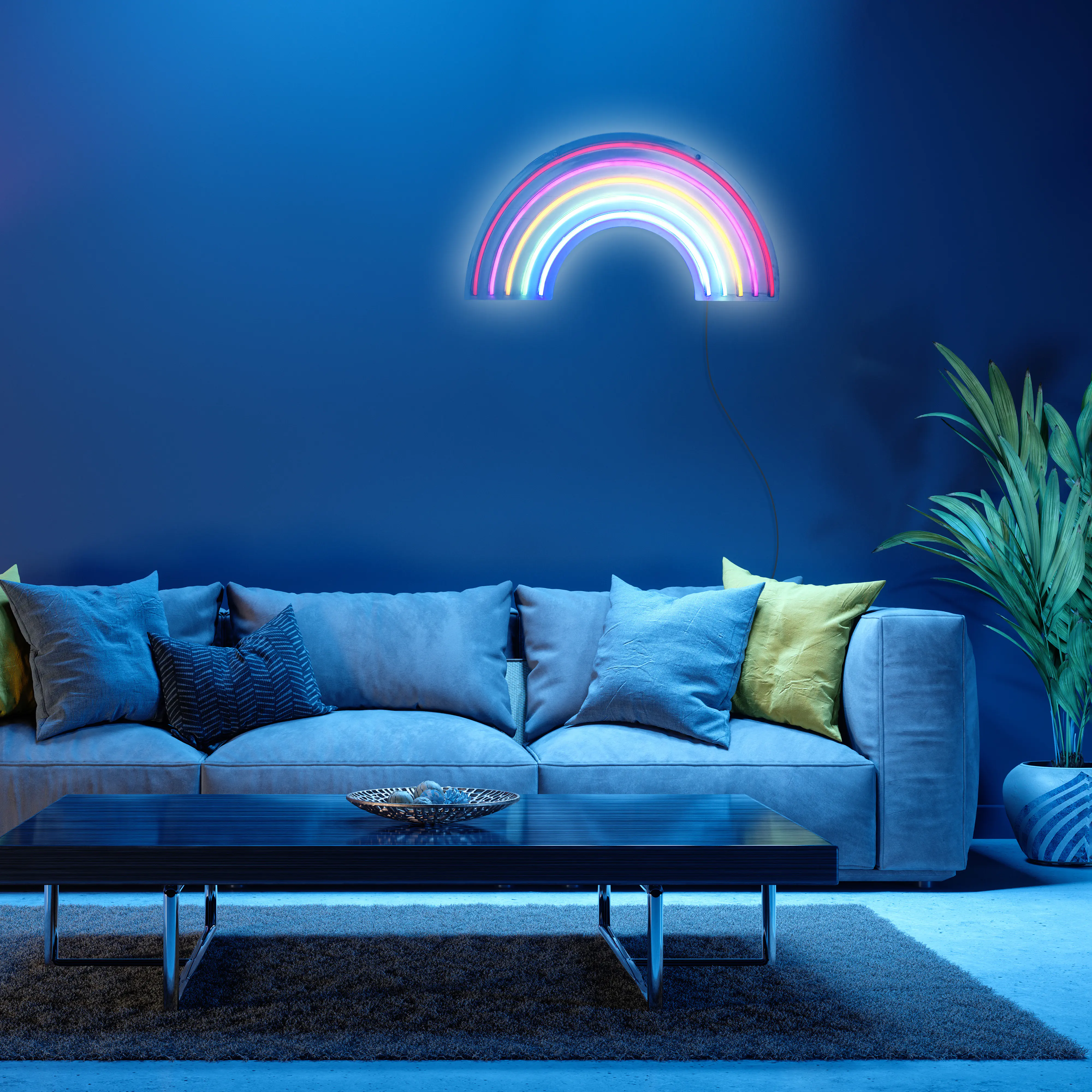 Just light LED Dekoleuchte Rainbow 63 x 1,5 x 32 cm Just light LED Dekoleuchte Rainbow 63 x 1,5 x 32 cm