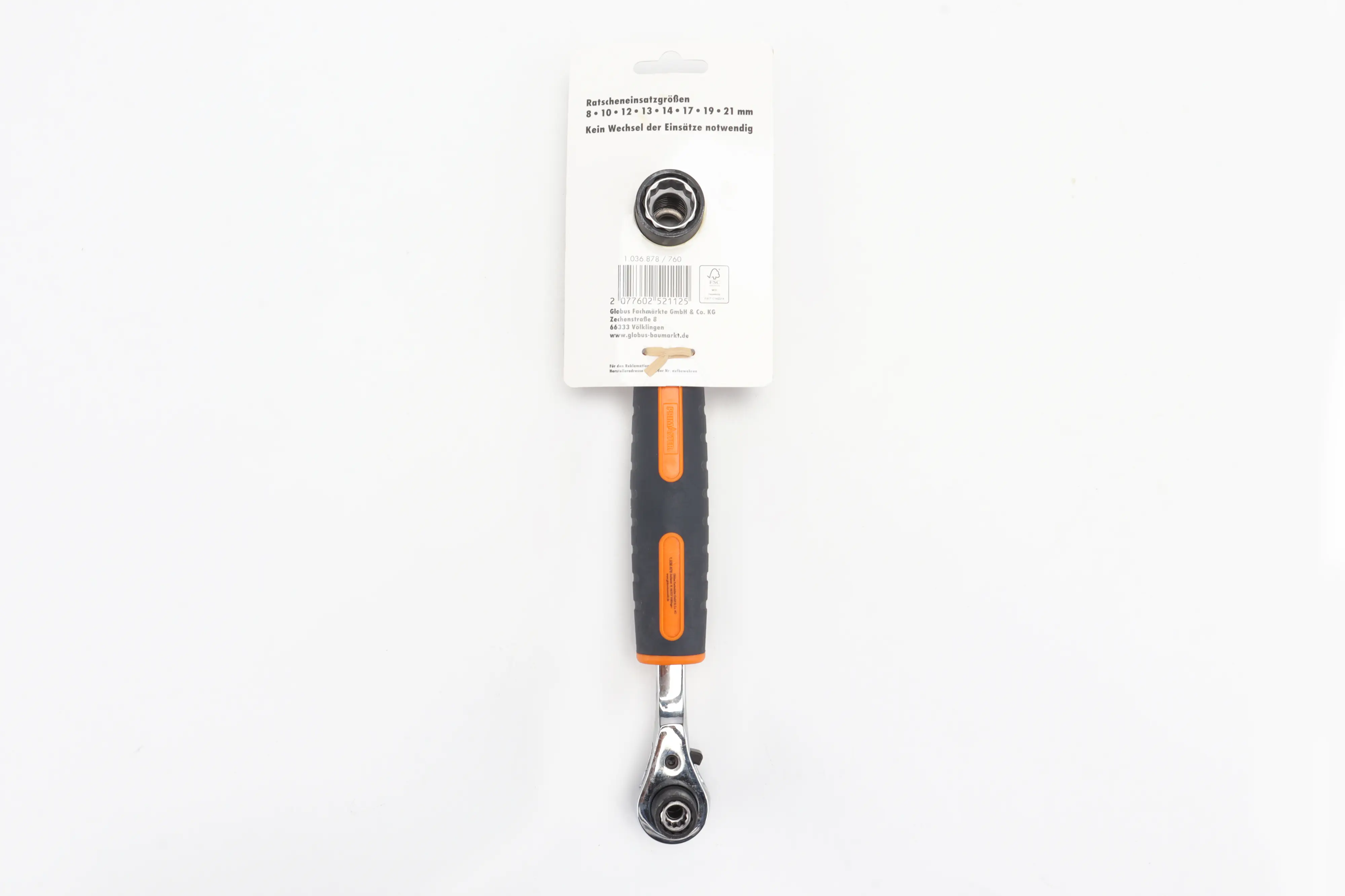 Primaster Umschaltknarre 8 in 1 Multifunktionsratsche ohne Nuss-Wechsel