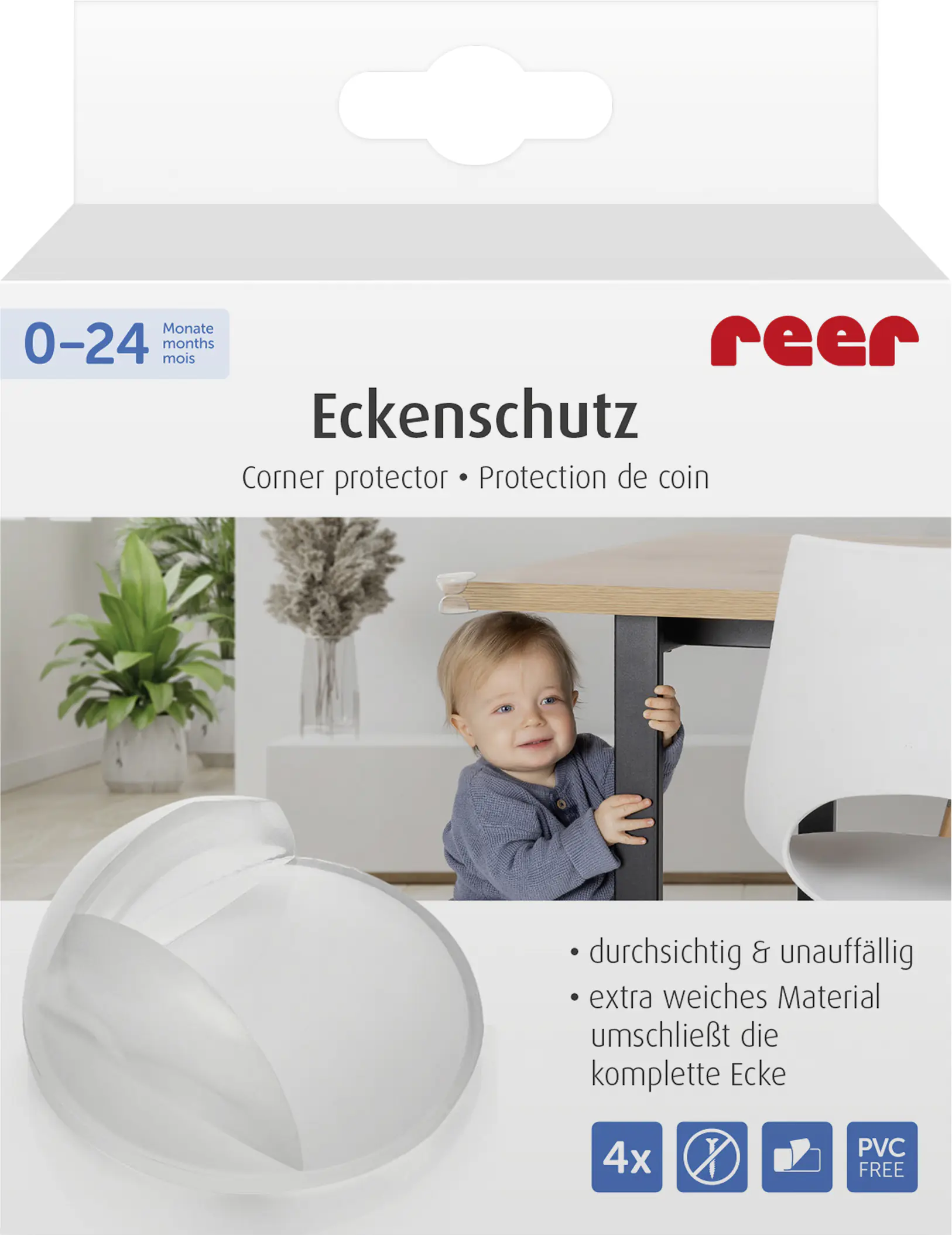 reer Eckenschutz transparent 4 Stück