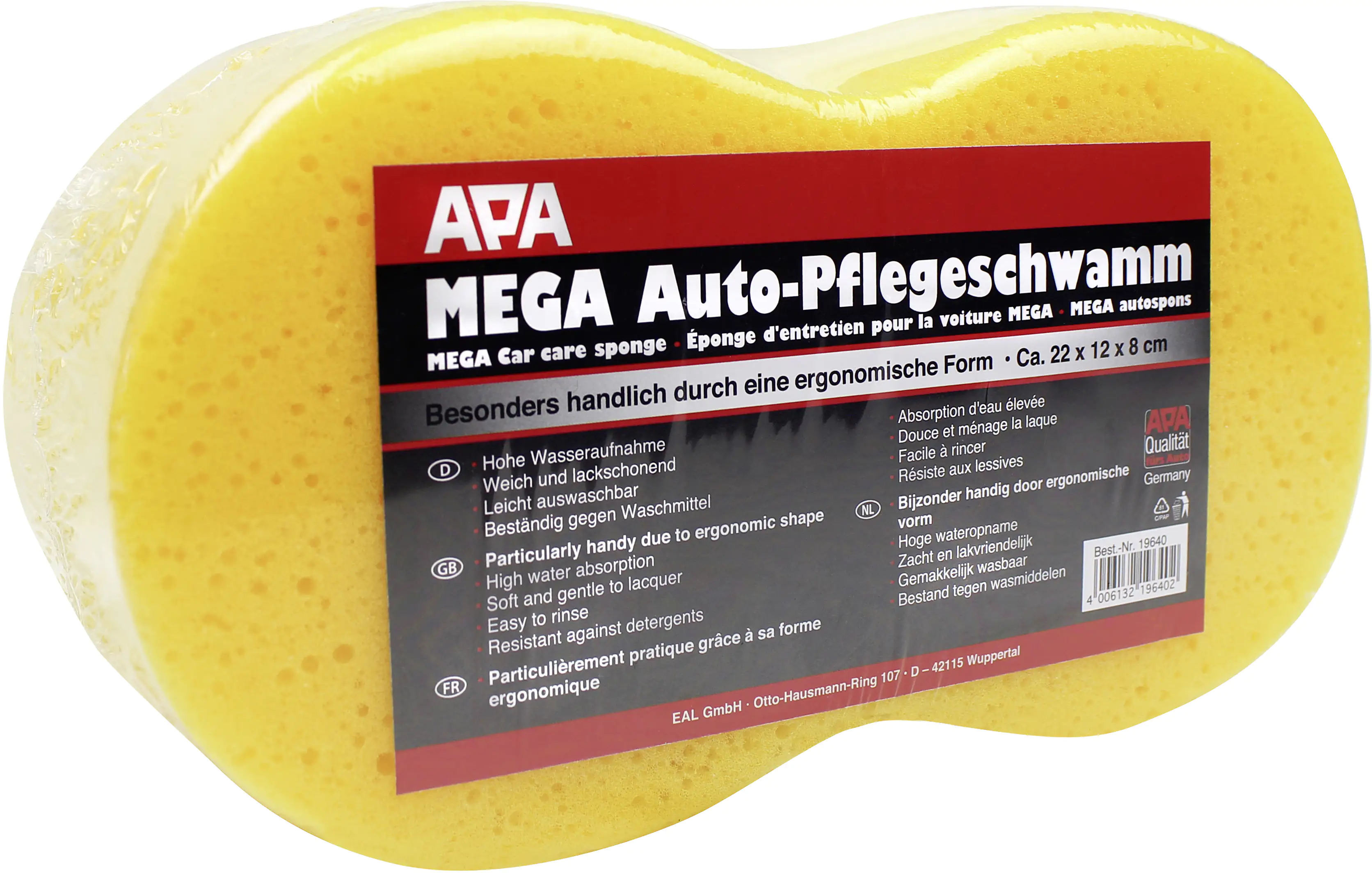 APA Autopflegeschwamm Mega ca. 22 x 12 x 8 cm