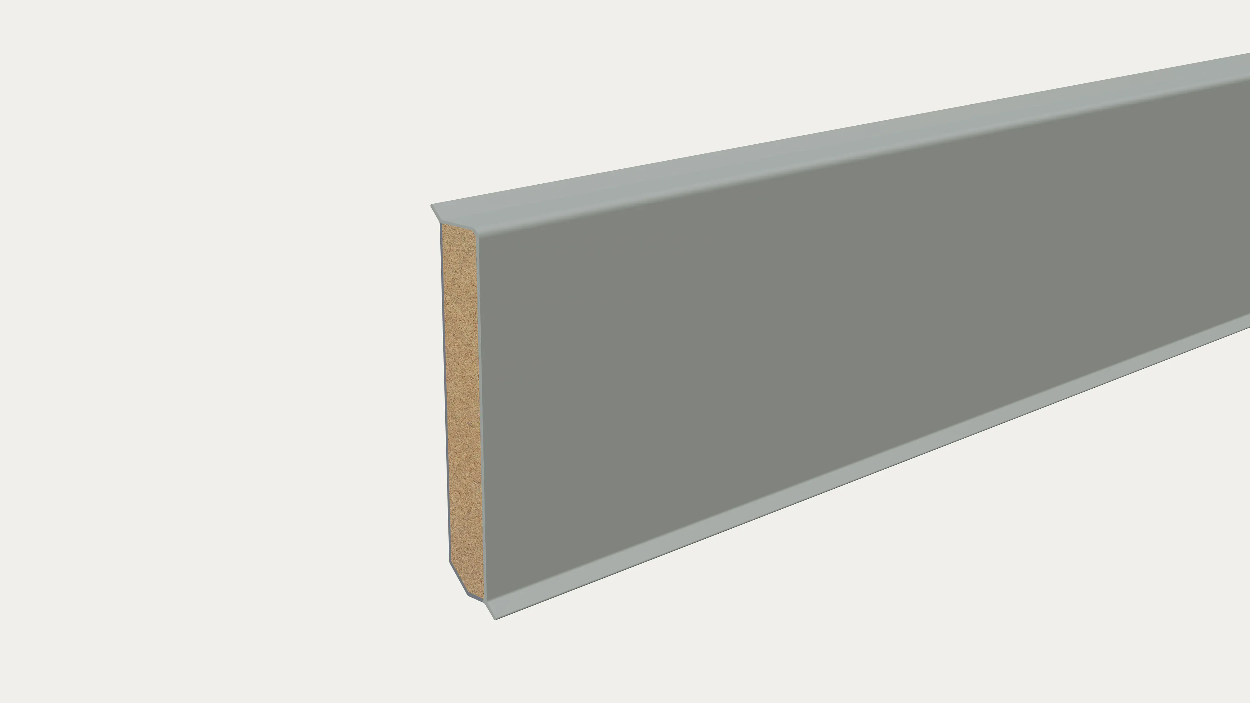Neuhofer Fußleiste 240 cm x 80 x 13 mm fenstergrau