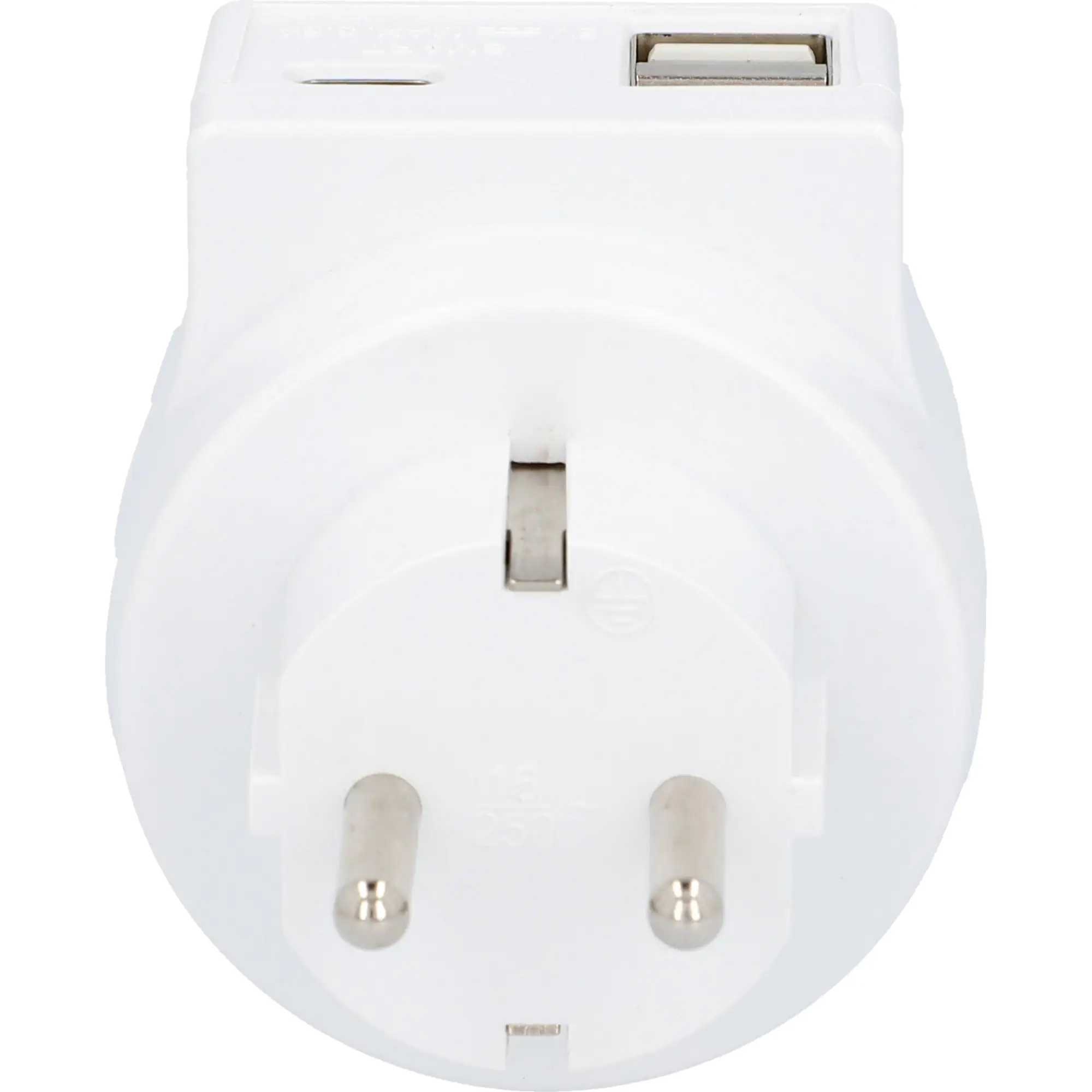 EVB Steckdosenadapter Zwischenstecker, USB A + C, weiß EVB Steckdosenadapter Zwischenstecker, USB A + C, weiß