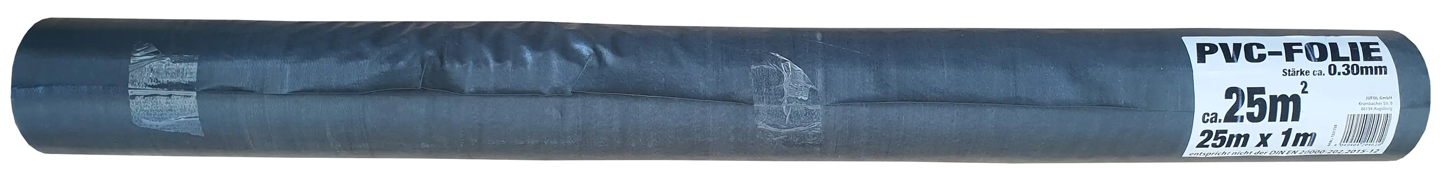 Jufol Baufolie PVC 0,3 mm 25 x 1 m = 25 m² schwarz
