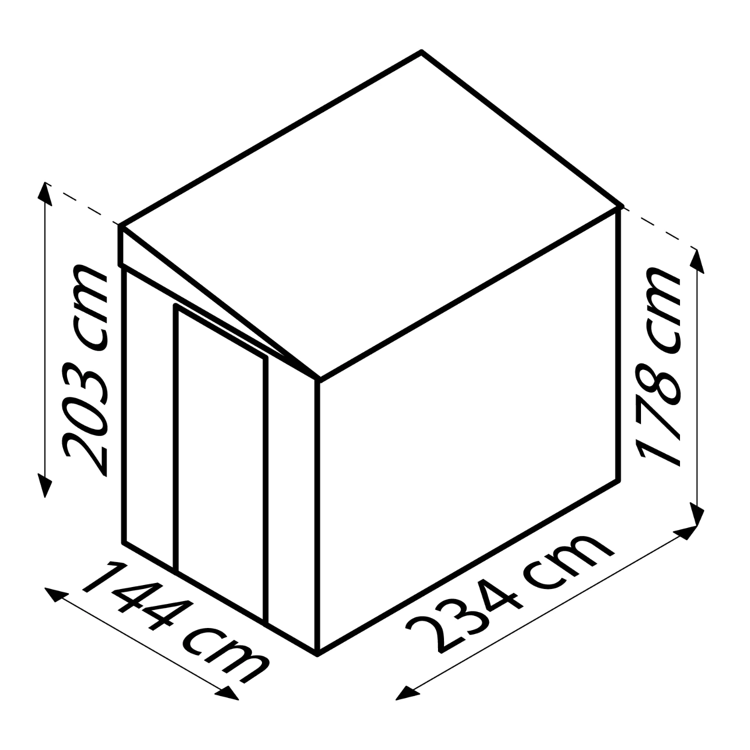 Globel Metallgerätehaus Lean-To 58 155 x 242 x 203 cm jade