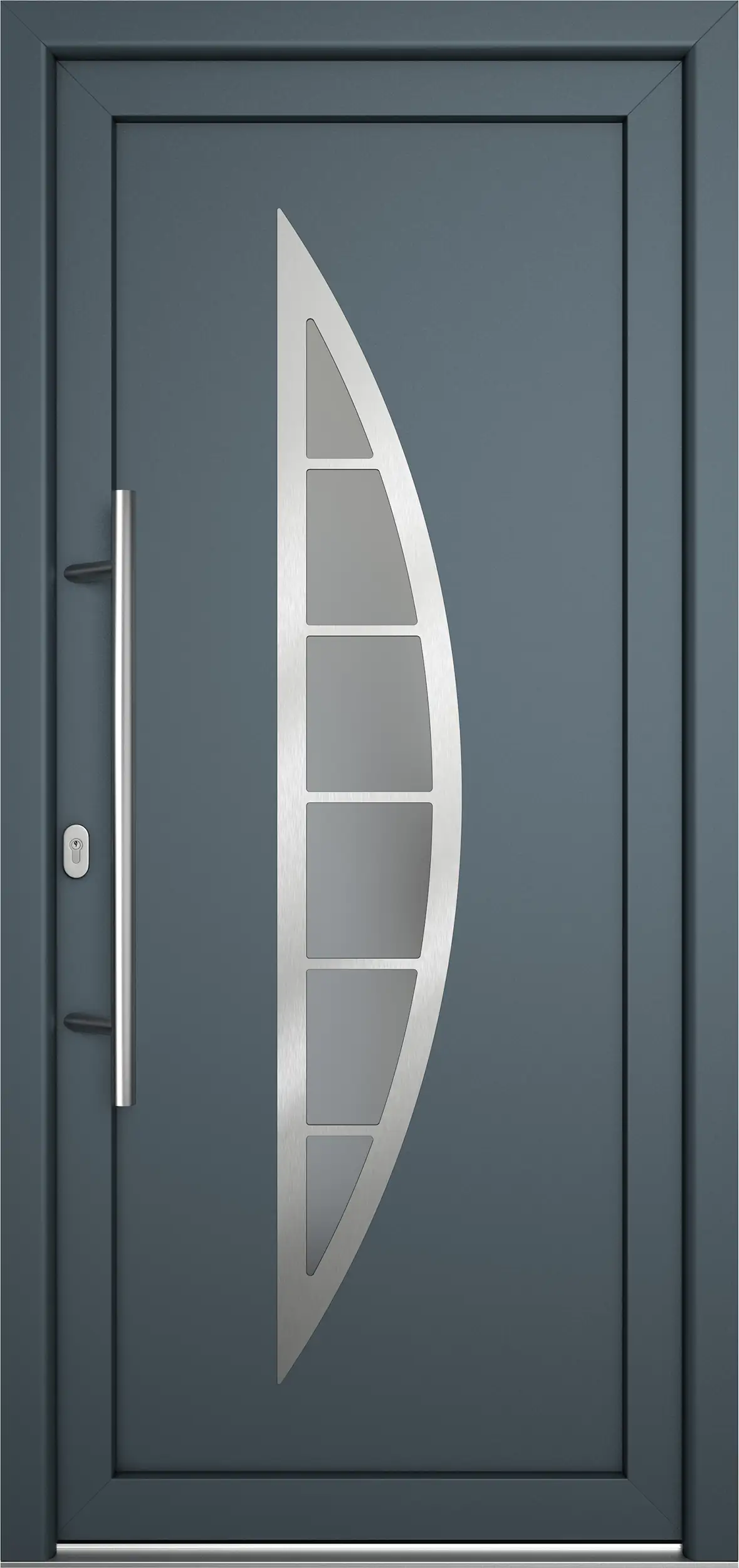 Meeth Haustür Signum PVC Exclusiv PVC Modell 28 98 x 200 cm, DIN links, weiß/titan Meeth Haustür Signum PVC Exclusiv PVC Modell 28 98 x 200 cm, DIN links, weiß/titan