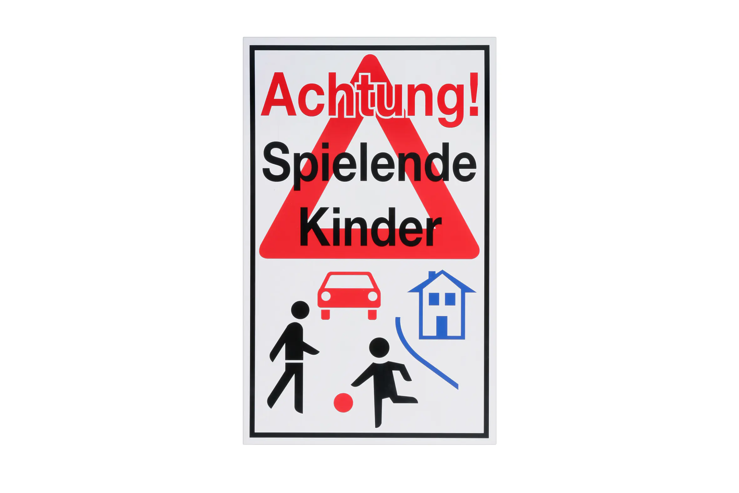 Conmetall Hinweisschild Achtung! Spielende Kinder 40 x 25 cm