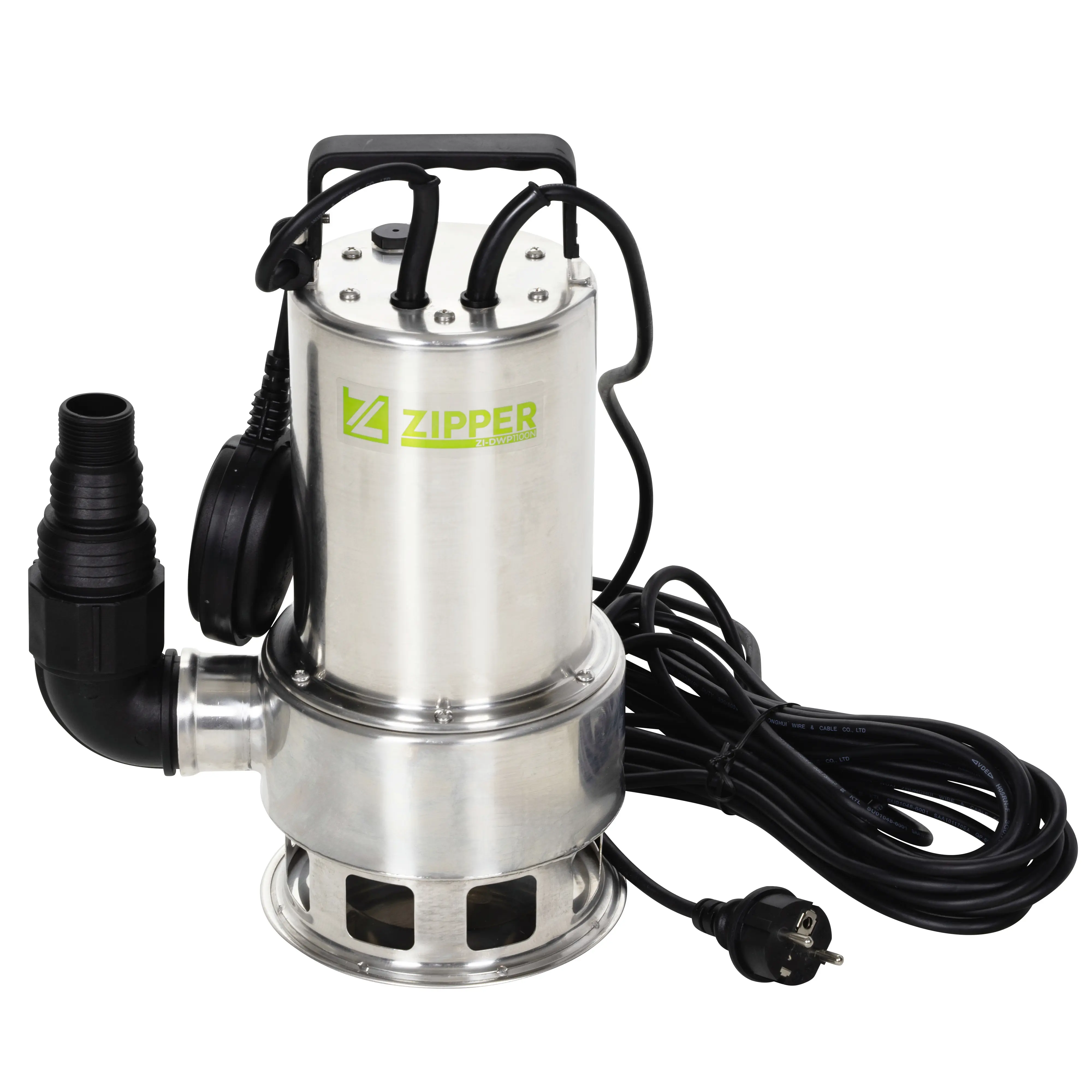 Zipper Schmutzwasserpumpe ZI-DWP1100N 1,1 kW, Max. Fördermenge: 15.000 l/h Zipper Schmutzwasserpumpe ZI-DWP1100N 1,1 kW, Max. Fördermenge: 15.000 l/h