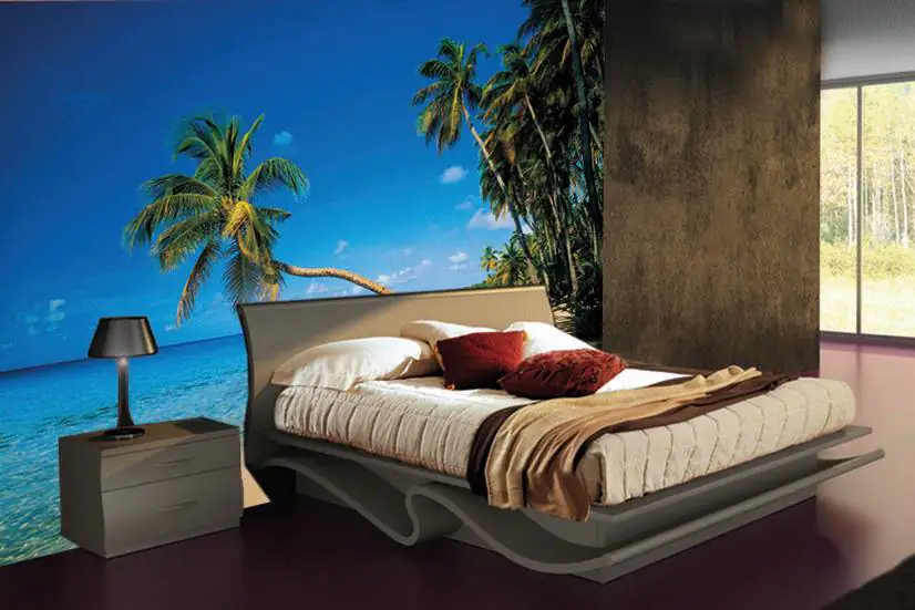 papermoon Vlies- Fototapete Digitaldruck 350 x 260 cm Leaning Palms