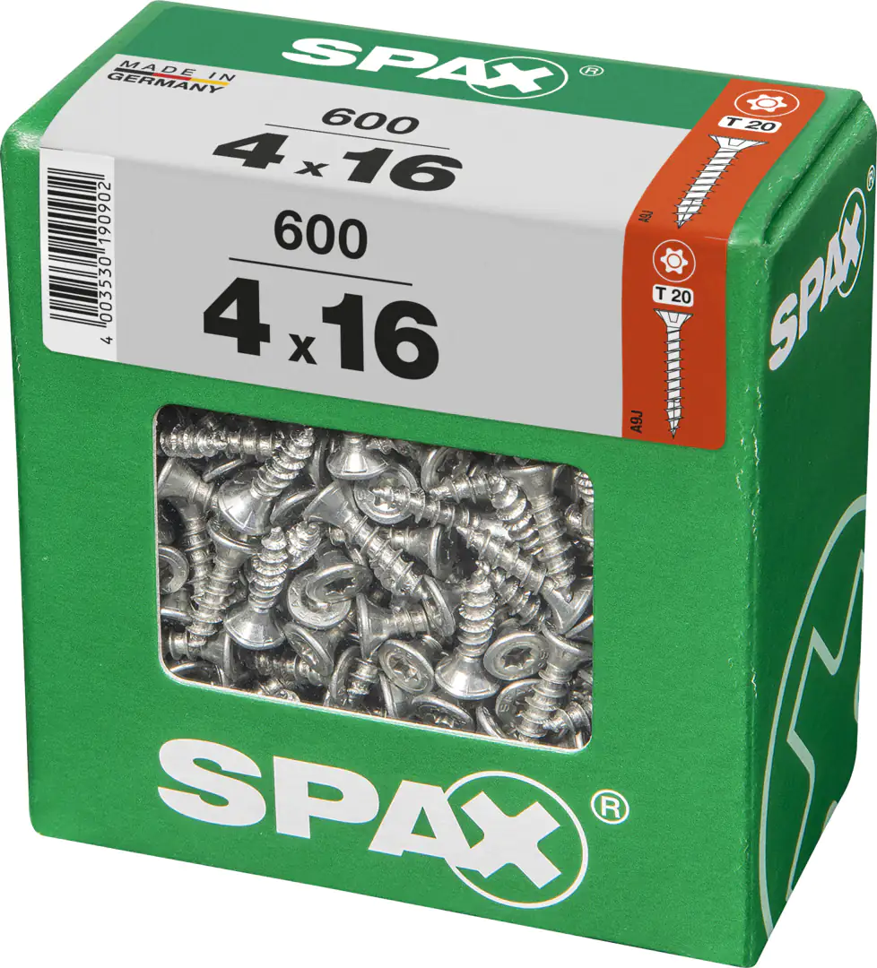 Spax Universalschrauben 4.0 x 16 mm TX 20 - 600 Stk.