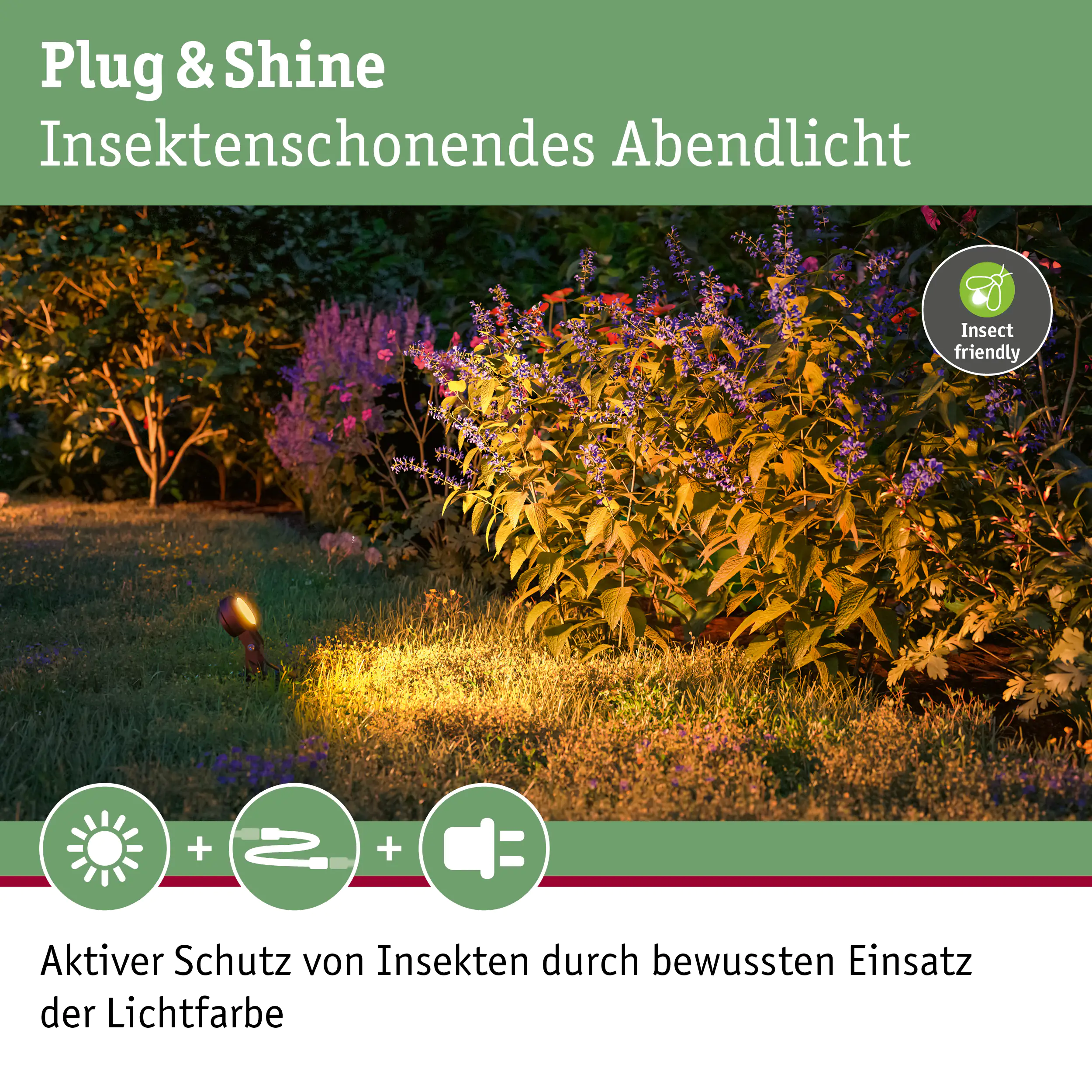 Paulmann Plug & Shine LED Spot Sting insect-friendly anthrazit 3er-Set Paulmann Plug & Shine LED Spot Sting insect-friendly anthrazit 3er-Set