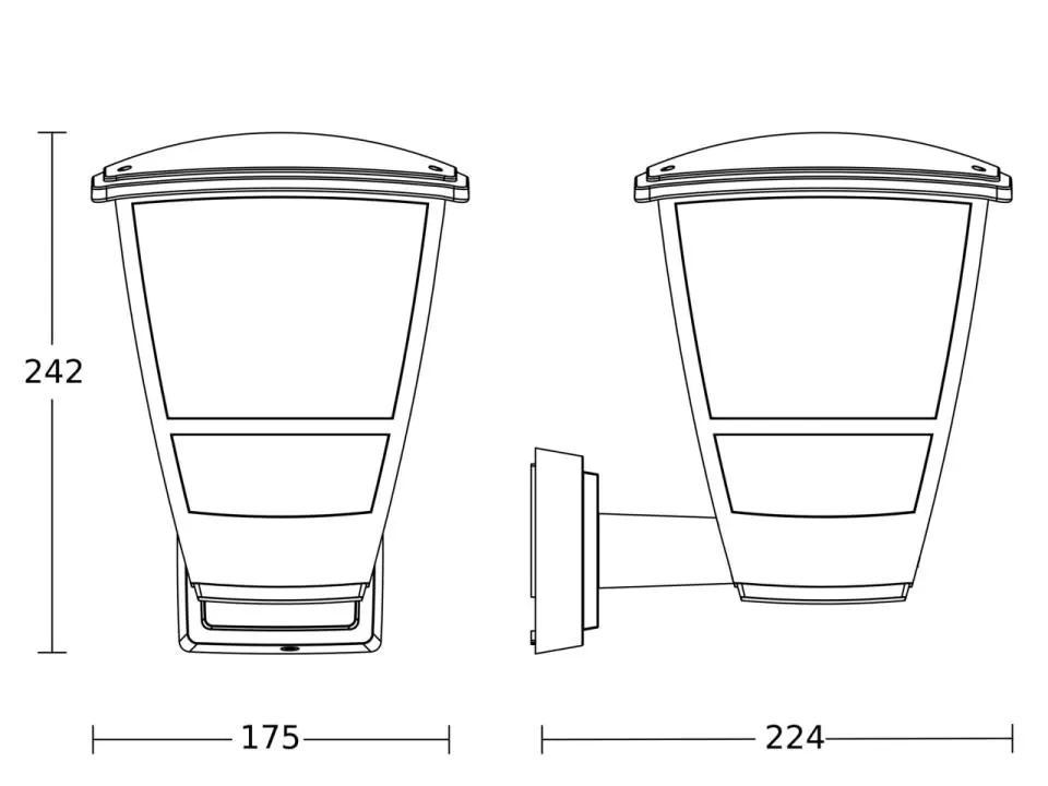 Steinel Außenleuchte L 10 E27 schwarz, Kunststoff