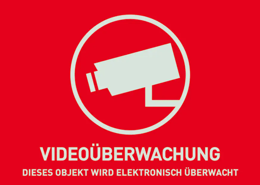 Abus Warnaufkleber Videoüberwachung AU1320 148 x 105 mm Abus Warnaufkleber Videoüberwachung AU1320 148 x 105 mm