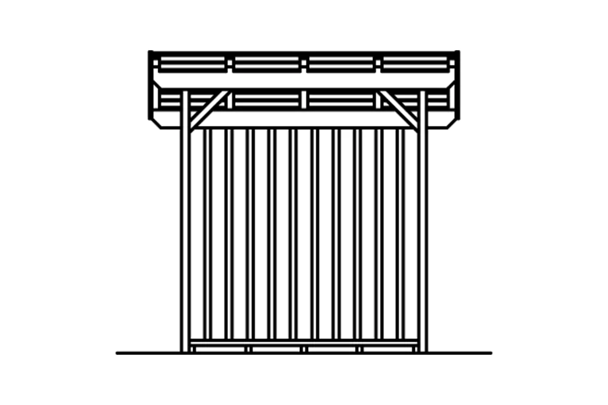 SKAN HOLZ Holzunterstand Lars 1 240 x 102 cm , natur SKAN HOLZ Holzunterstand Lars 1 240 x 102 cm , natur