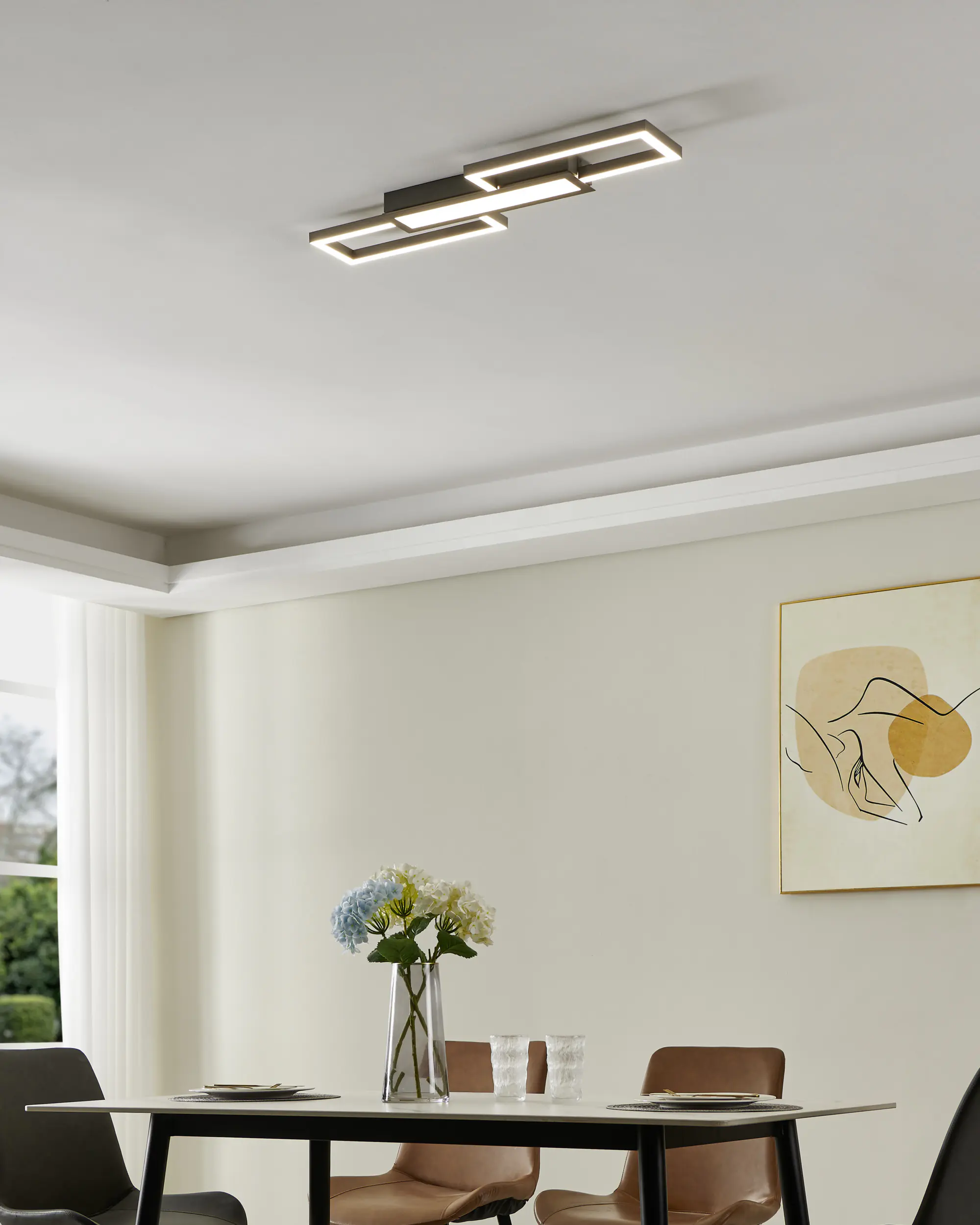 Eglo LED Deckenleuchte Fomento Stahl weiß 78 x 26 cm warmweiß-kaltweiß