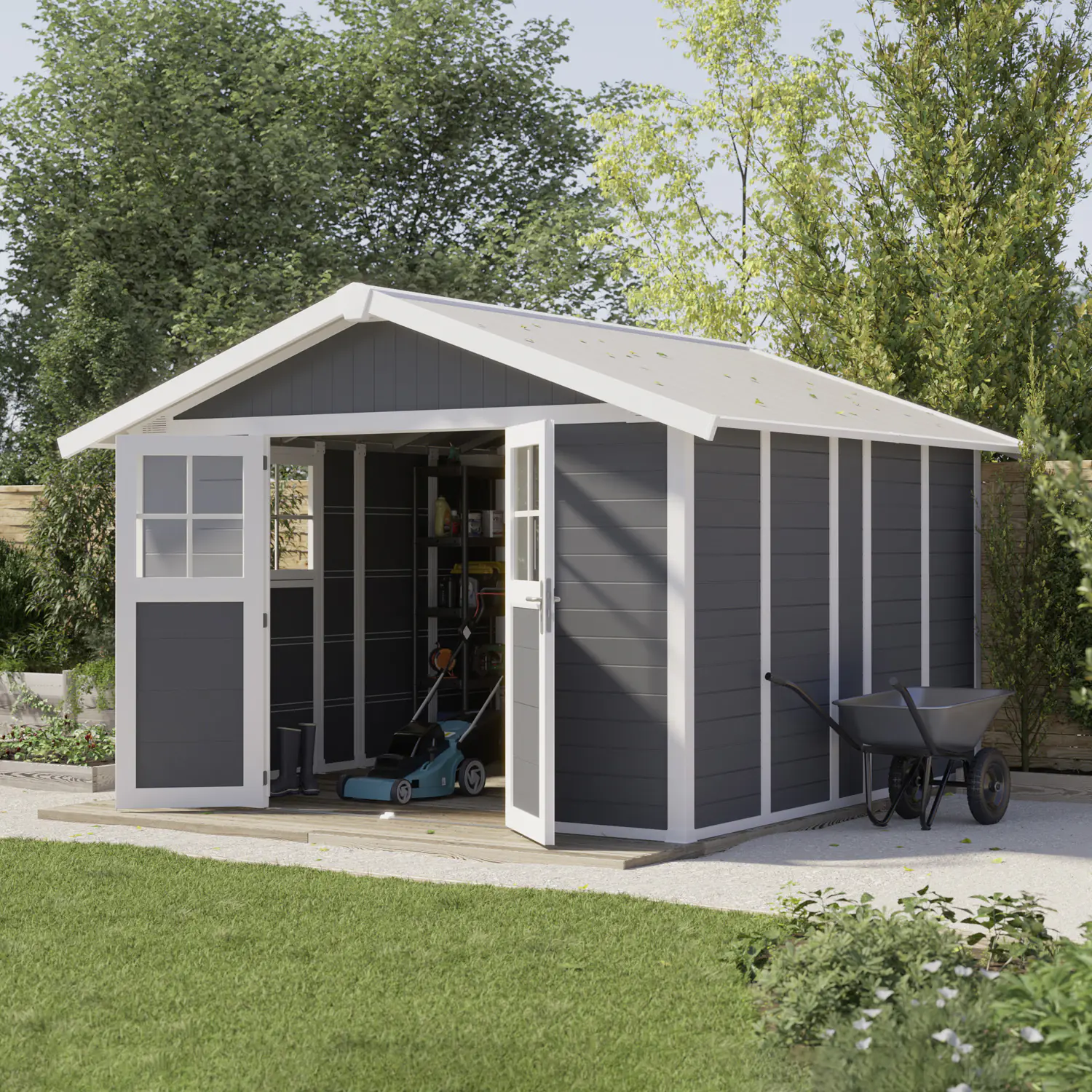 Grosfillex Gartenhaus Deco H 11 370 x 407 cm (inkl. Dachüberstand)