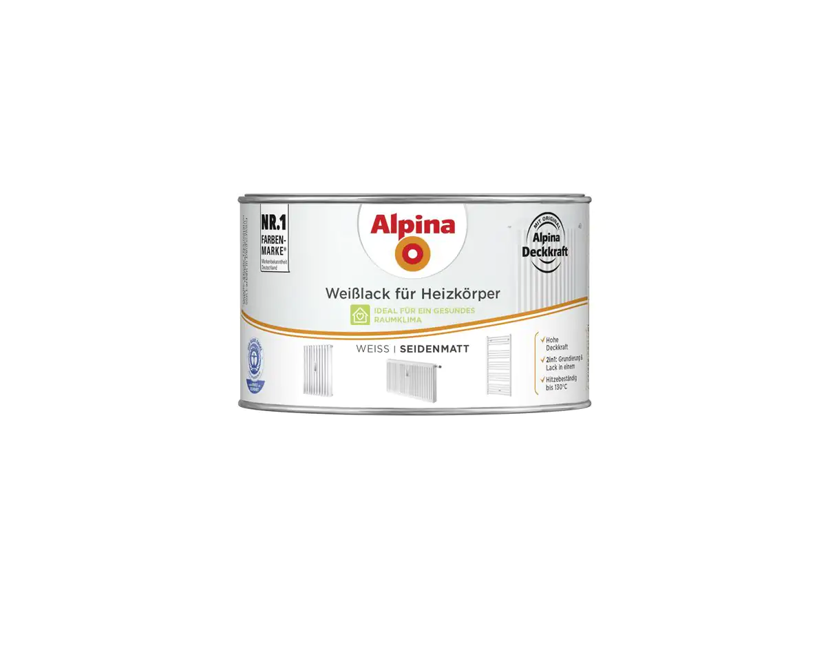 Alpina Heizkörperlack weiß 300 ml weiß seidenmatt