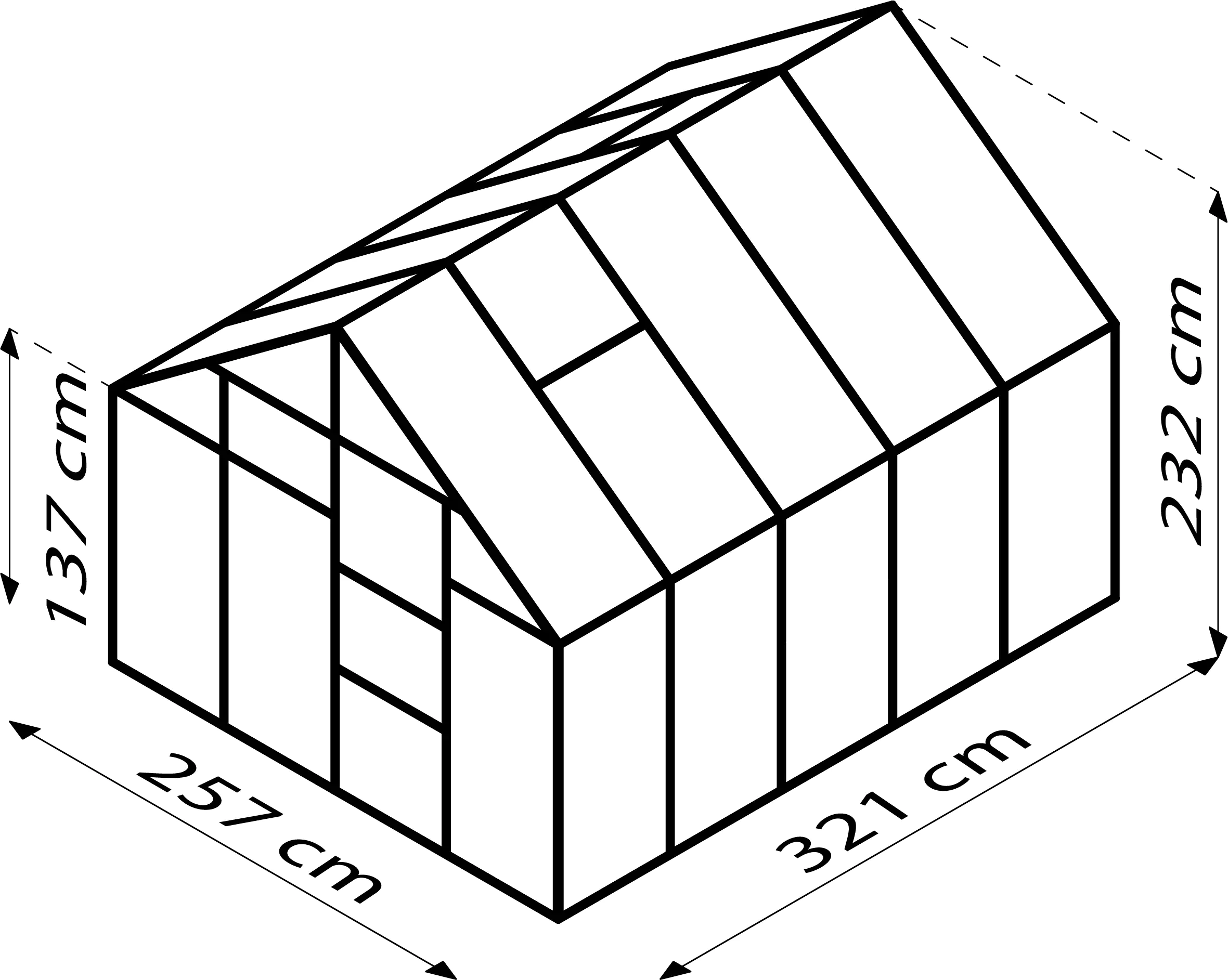 Vitavia Gewächshaus Merkur 8300 254 x 317 cm 4 mm Hohlkammerplatten Vitavia Gewächshaus Merkur 8300 254 x 317 cm 4 mm Hohlkammerplatten