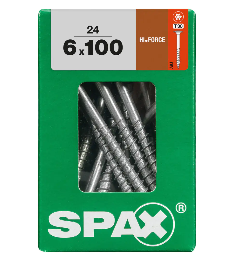 Spax Holzbauschrauben 6.0 x 100 mm TX 30 - 24 Stk. Spax Holzbauschrauben 6.0 x 100 mm TX 30 - 24 Stk.