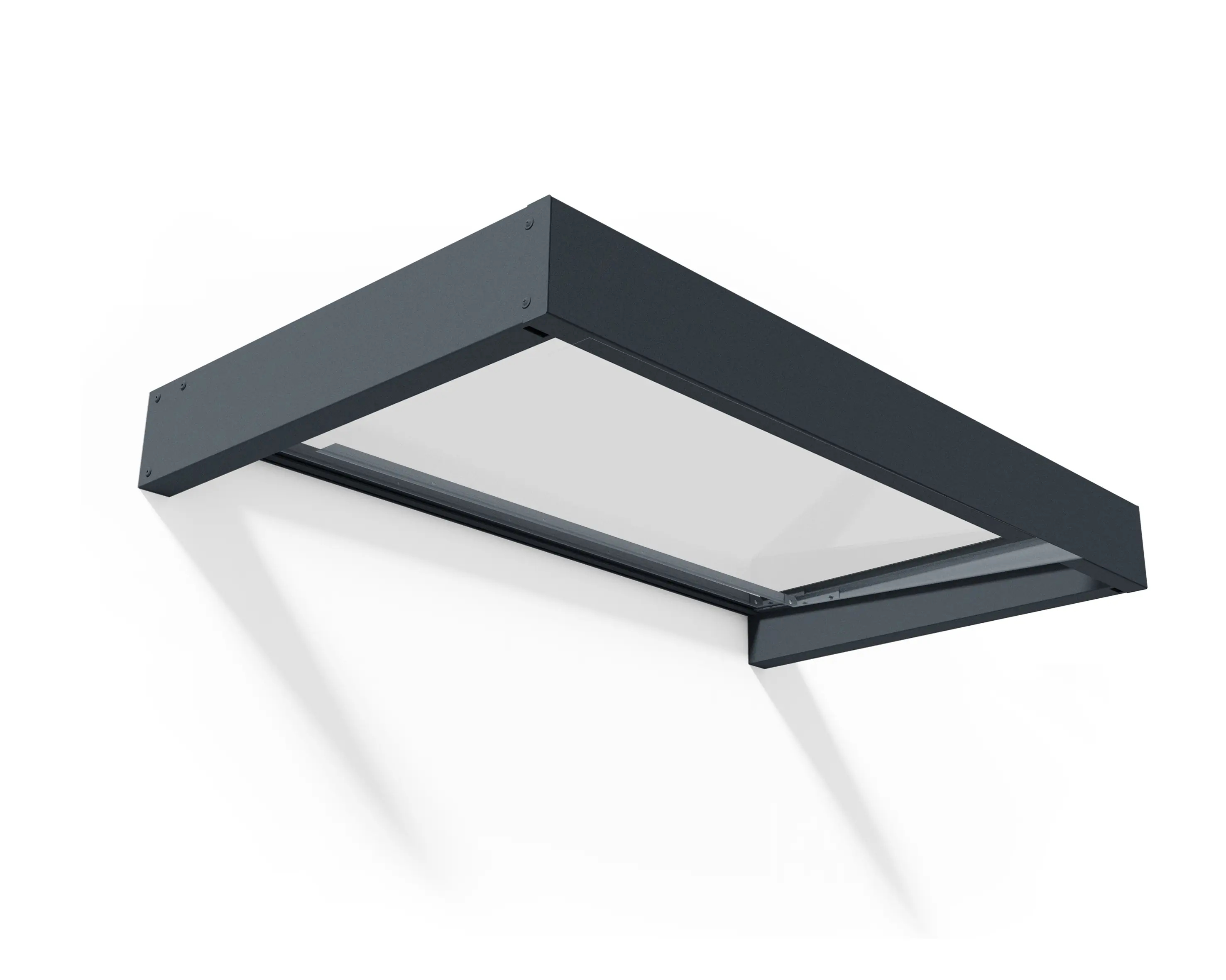 Canopia Vordach Sophia 1600  Grau Alu 160 x 95 cm