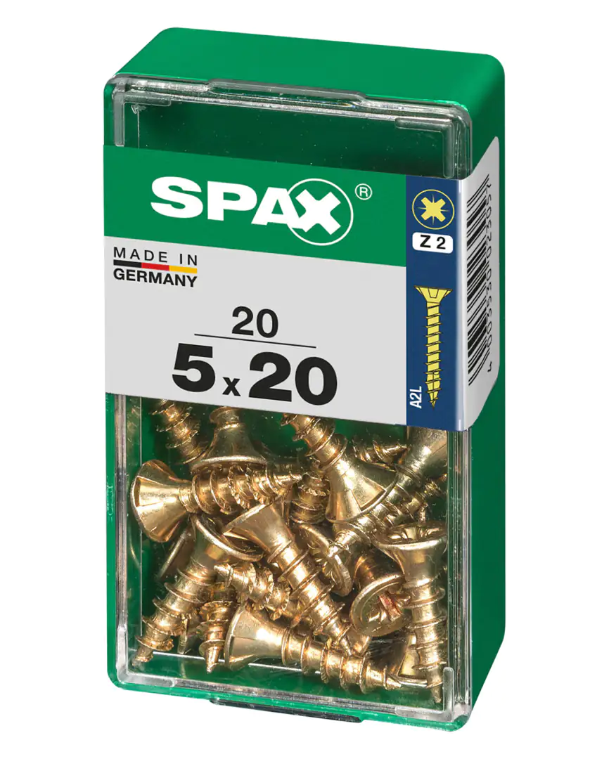 Spax Universalschrauben 5.0 x 20 mm PZ 2 - 20 Stk. Spax Universalschrauben 5.0 x 20 mm PZ 2 - 20 Stk.