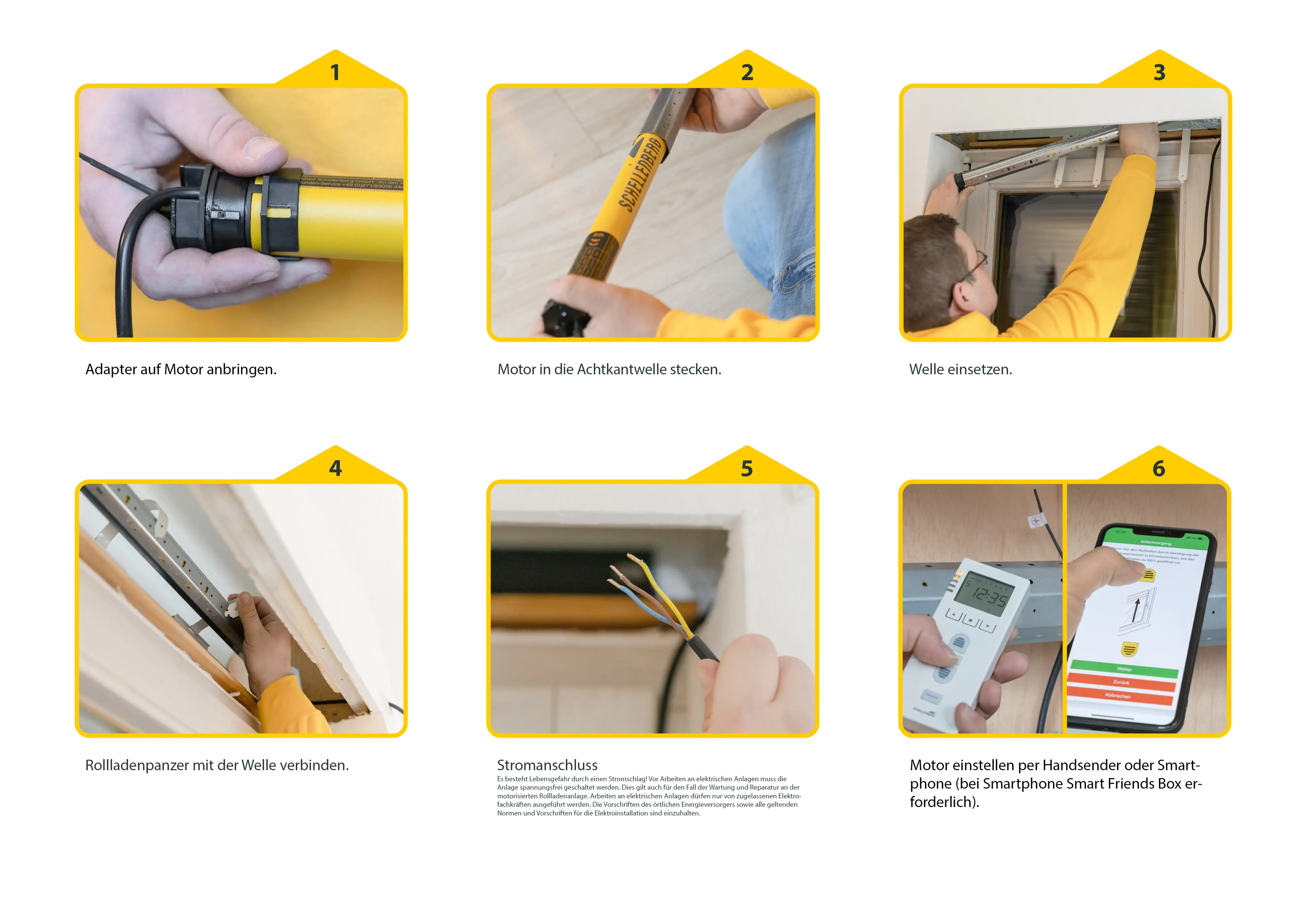 Schellenberg Funk-Rolladenmotor PREMIUM 6Nm Mini