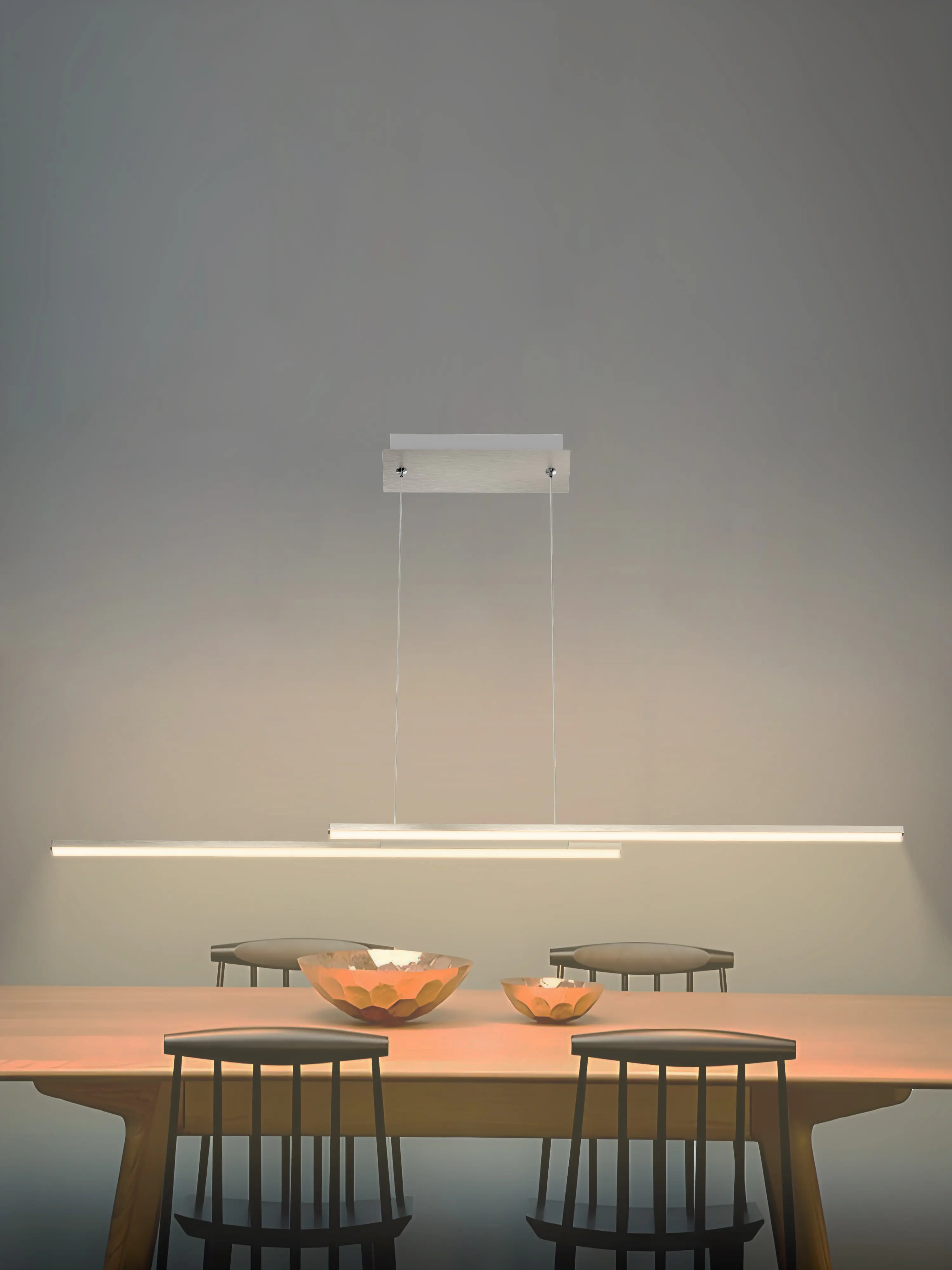 LED Pendelleuchte Nora silber 105 cm warmweiß