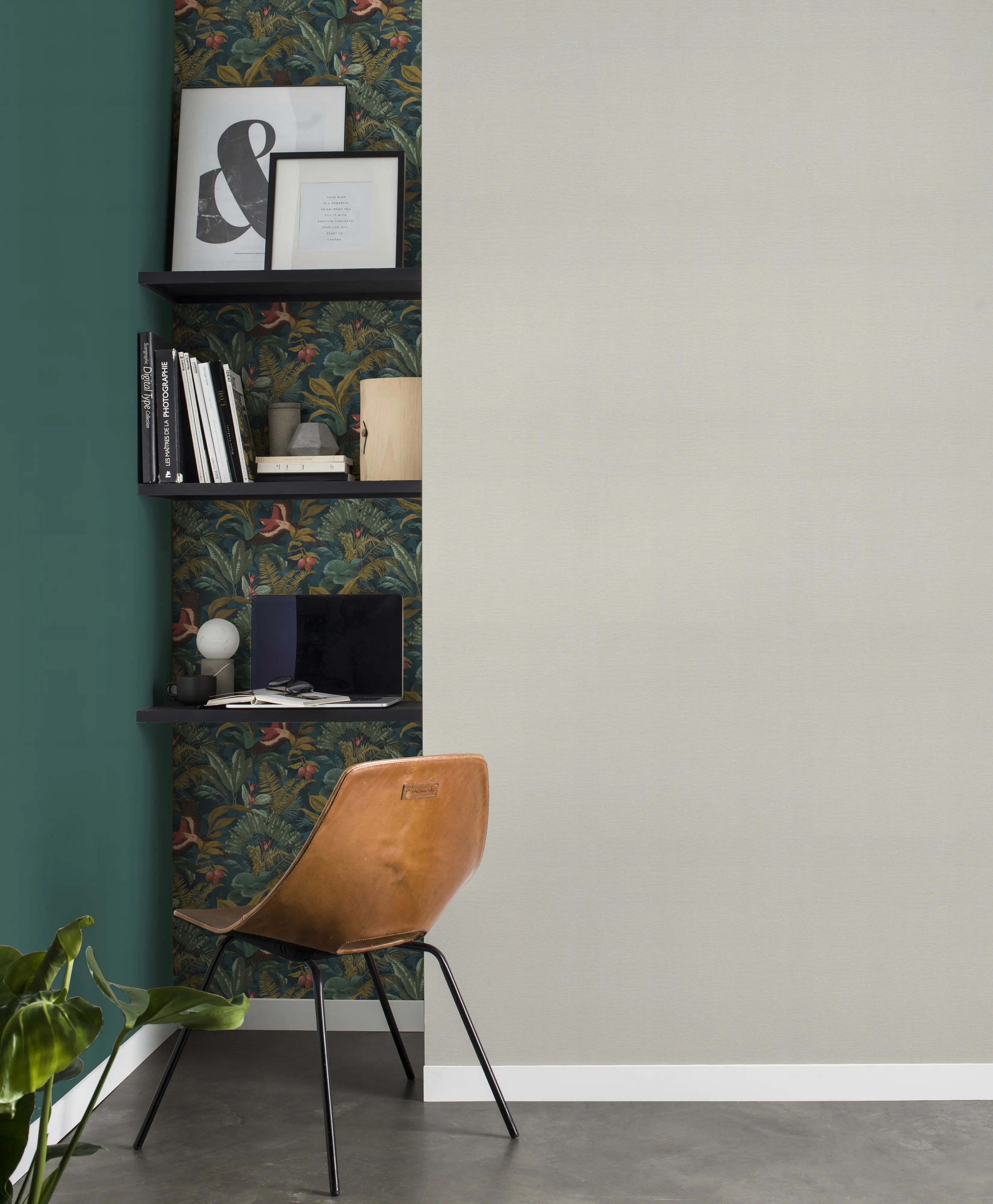 Rasch Vliestapete Muster Dschungel blau grün 10,05 x 0,53 m