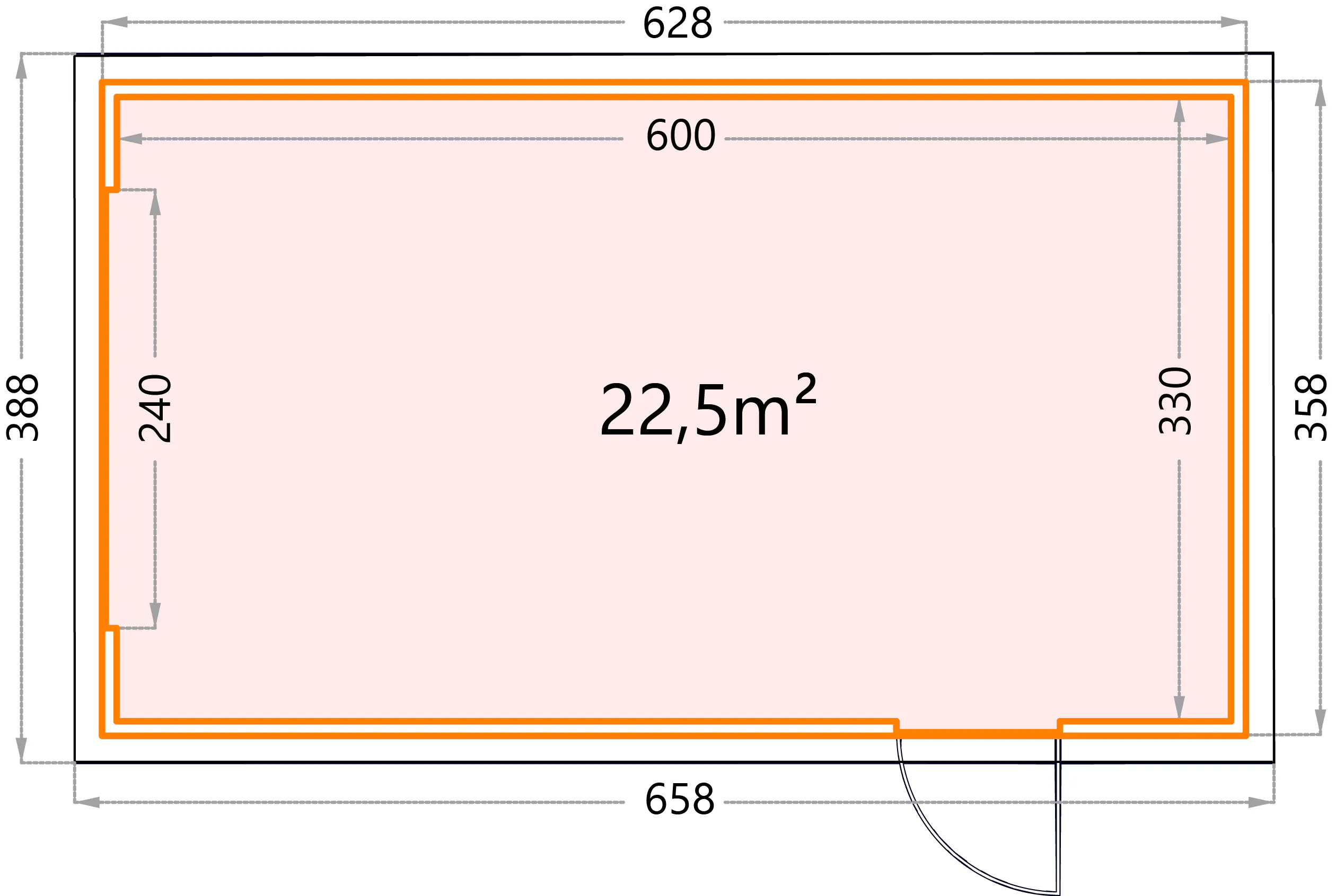 Telluria Garage 3663G weiß 358 x 628 cm