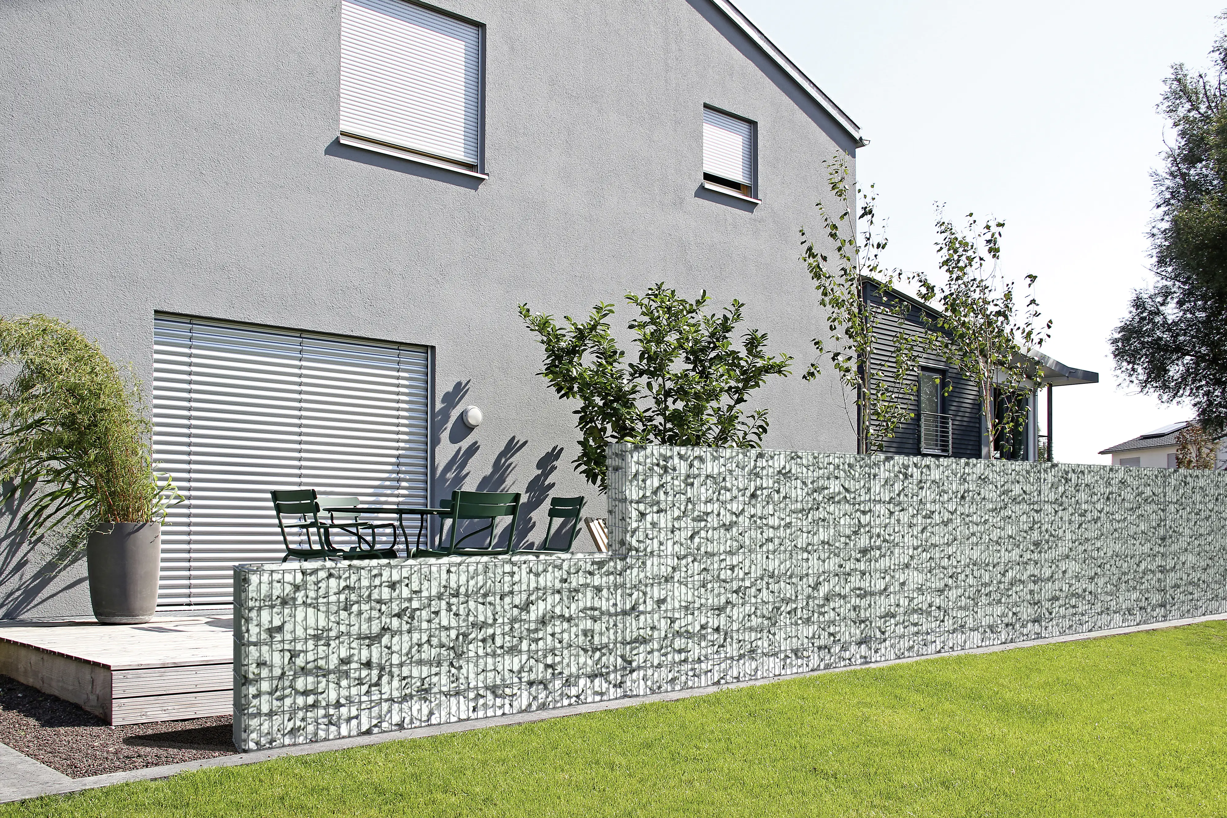 Alberts Gabionen Grundset Cluster 200 x 80 cm anthrazit zE