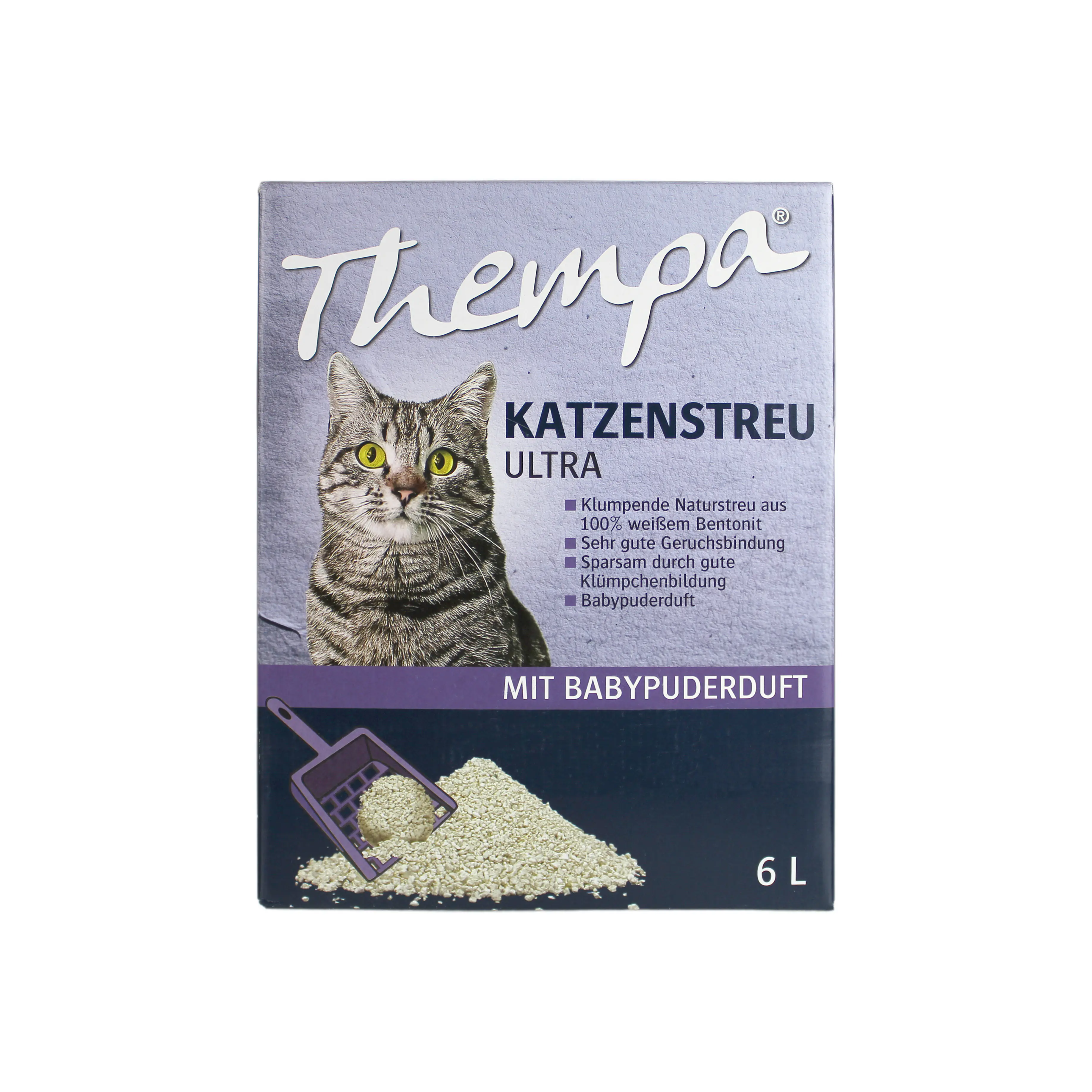 Thempa Katzenstreu Ultra mit Babypuderduft 6 L
