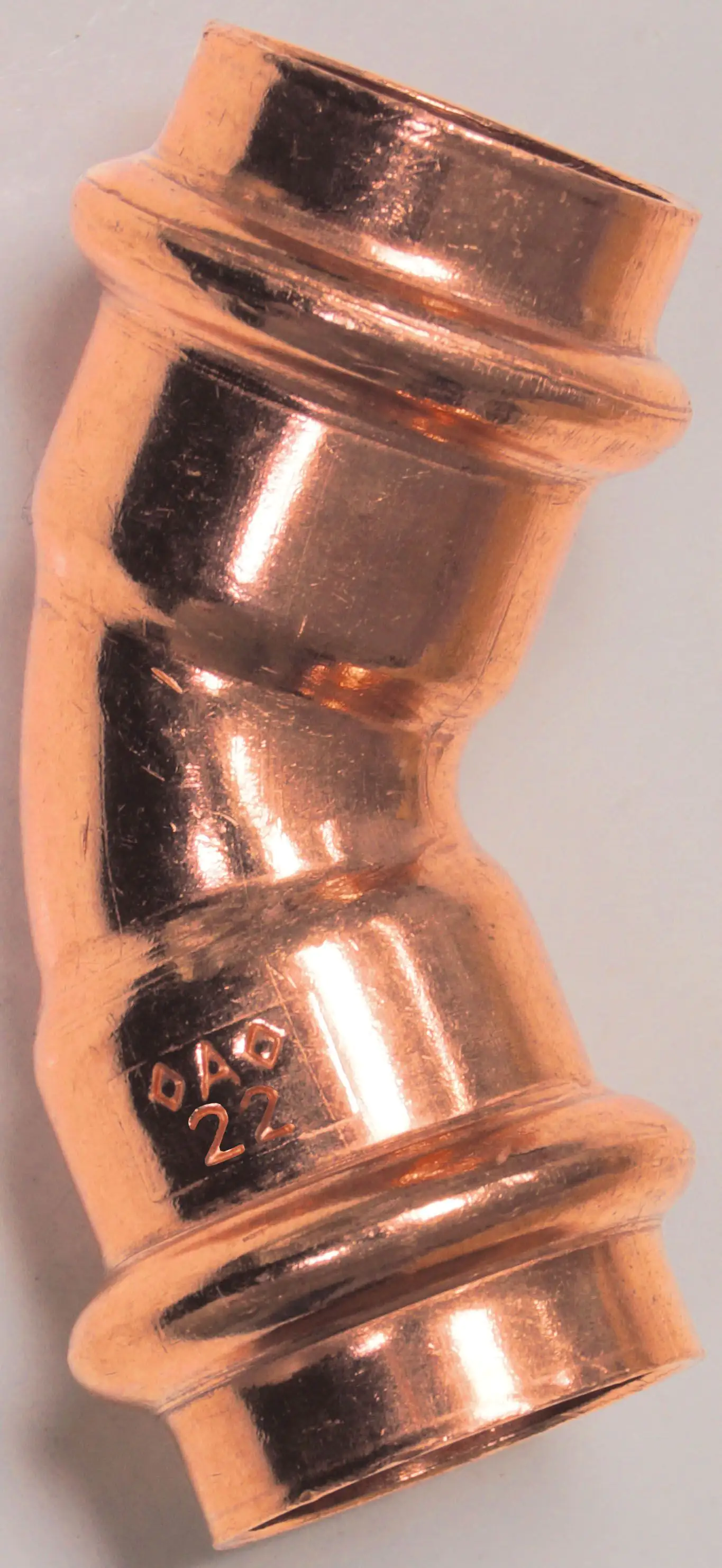 Cornat Press-Bogen 45° Kupfer, ø 22 mm