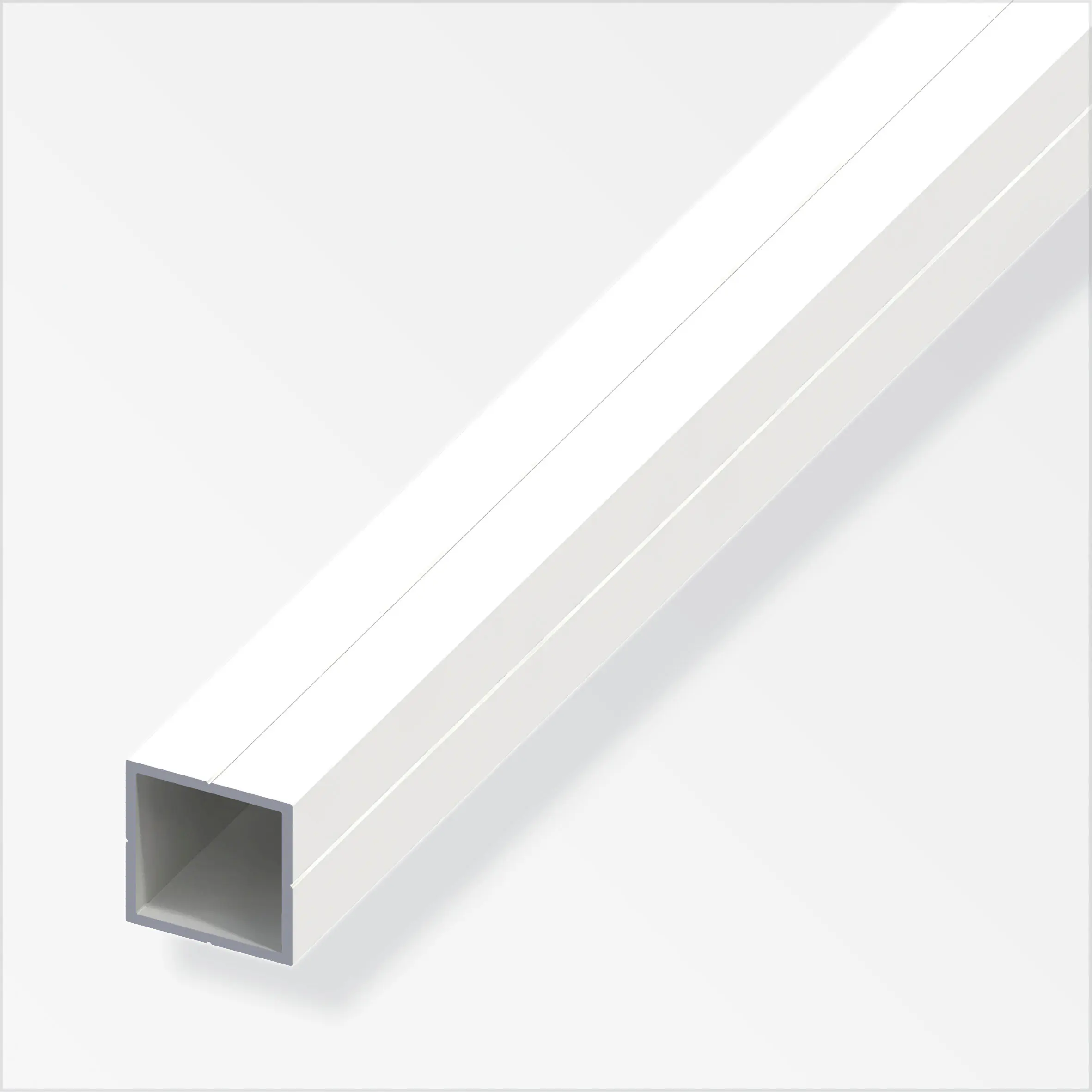 alfer Quadratrohr 0.3 m, 23.5 x 1.5 mm PVC (Kunststoff) glatt weiss