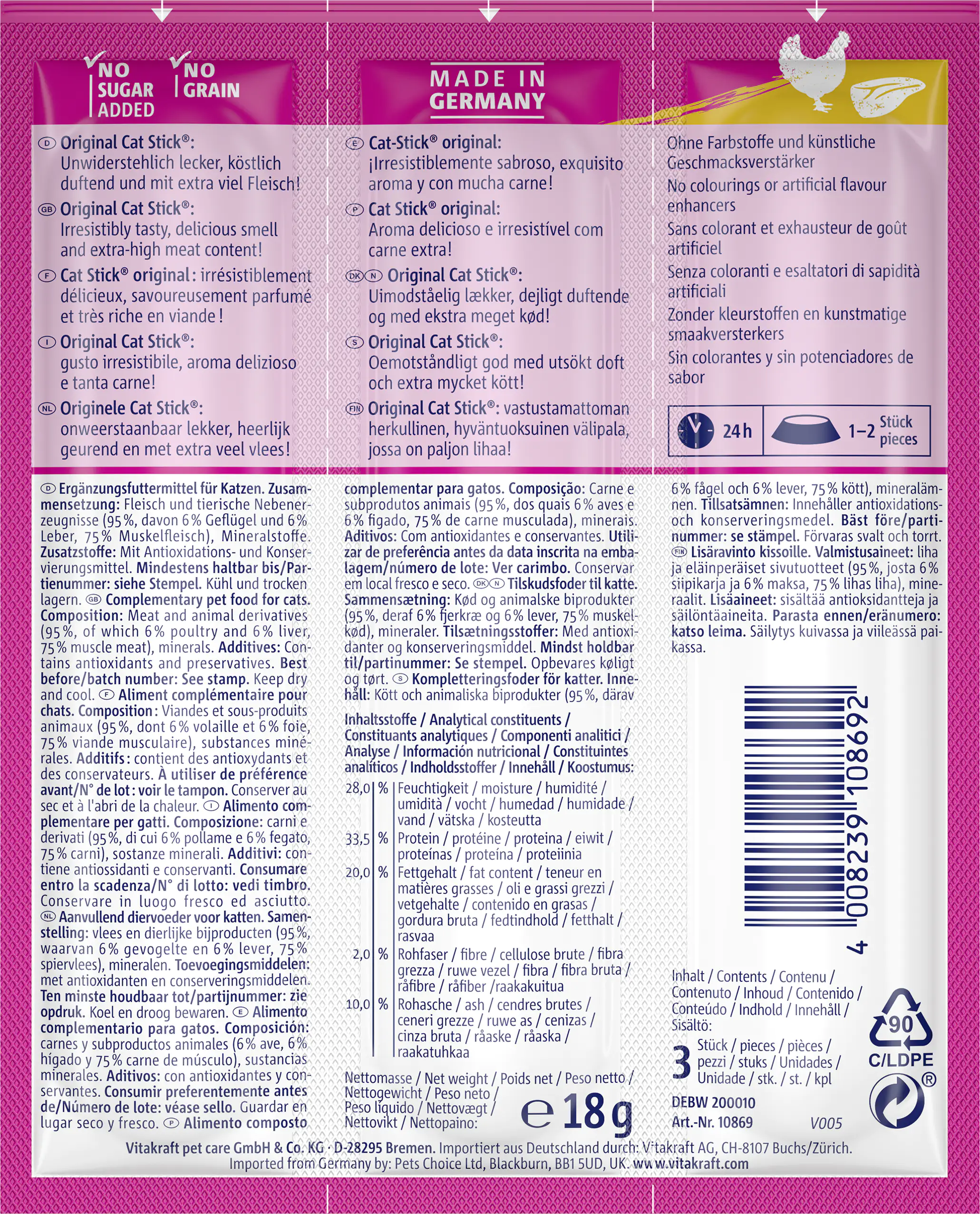 Vitakraft Katzensnack Geflügel & Leber Vitakraft Katzensnack Geflügel & Leber