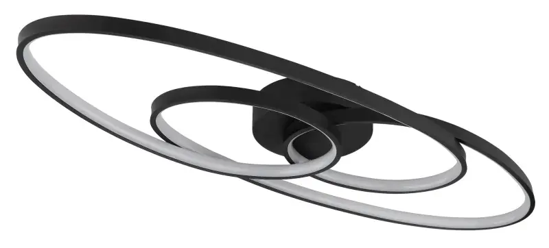 Globo Deckenleuchte Spira 85 x 30 cm L x B schwarz warmweiß