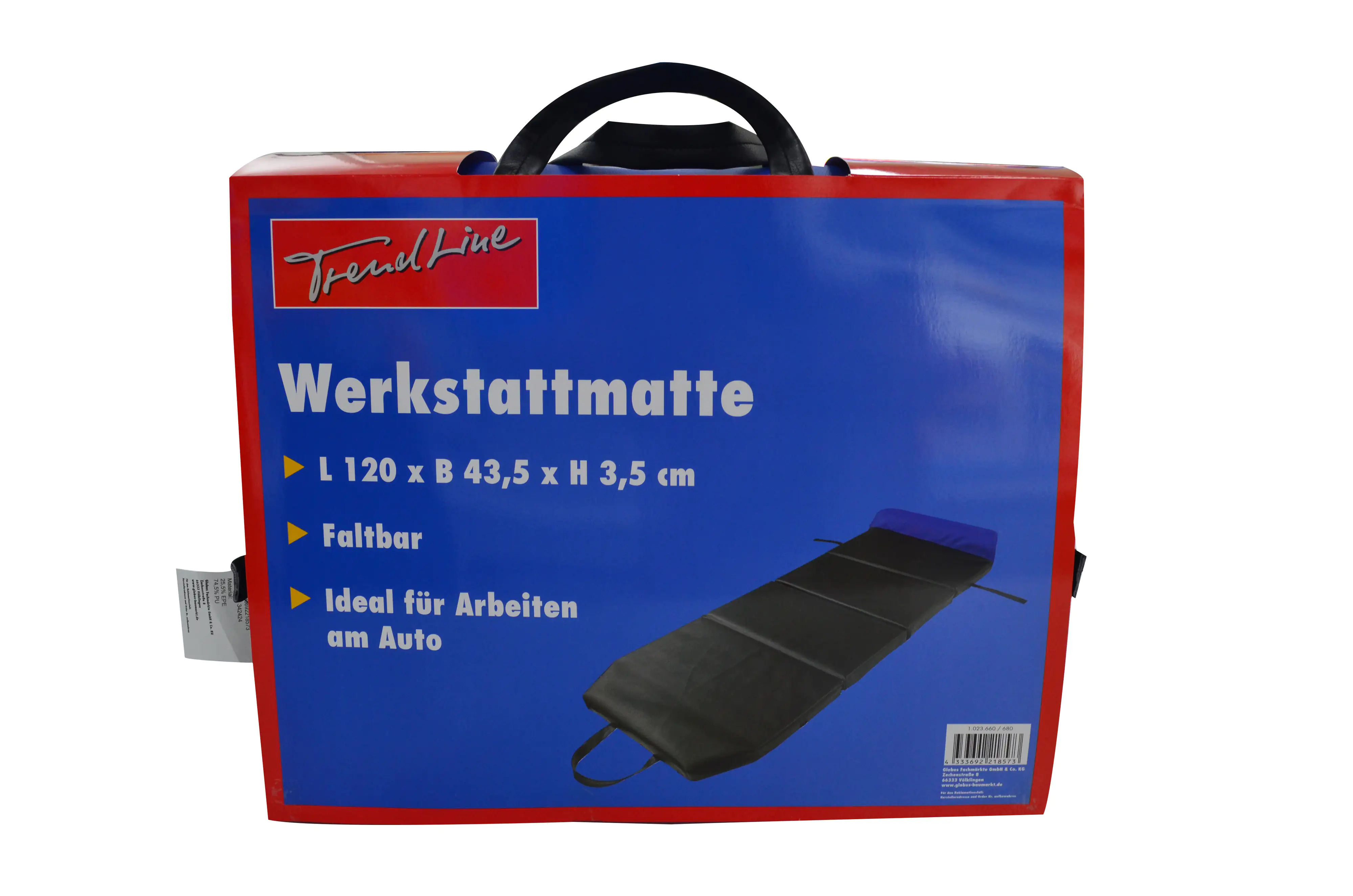 TrendLine Werkstattmatte 116 x 42cm, schwarz-blau