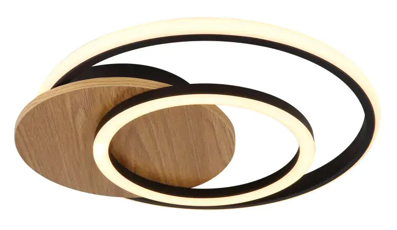 Globo Deckenleuchte Julio 38 x 36 cm L x B holzoptik dunkel warmweiß