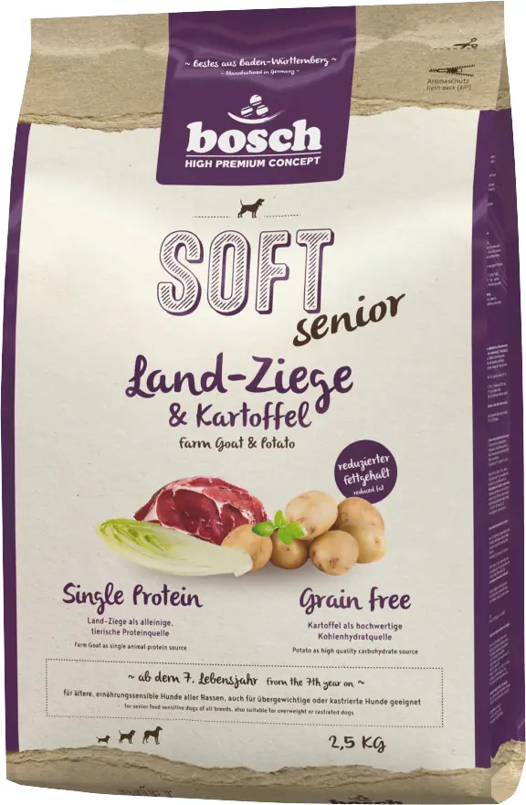 Bosch Hundetrockenfutter Senior 2,5 kg Ziege & Kartoffel 