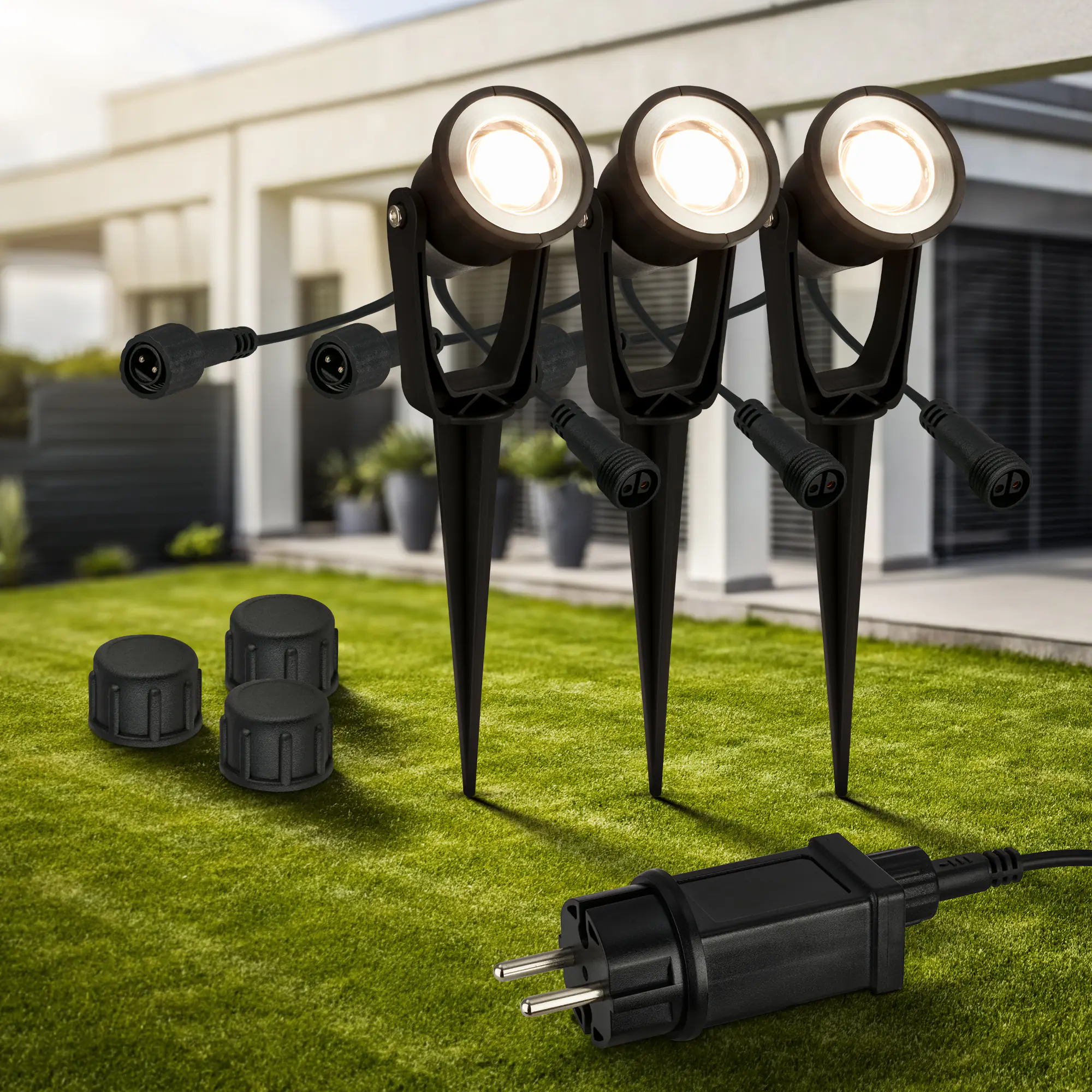 Briloner LED Wegeleuchte Lillis Connect to Shine 3er Starterset 3x1W warmweiß Briloner LED Wegeleuchte Lillis Connect to Shine 3er Starterset 3x1W warmweiß