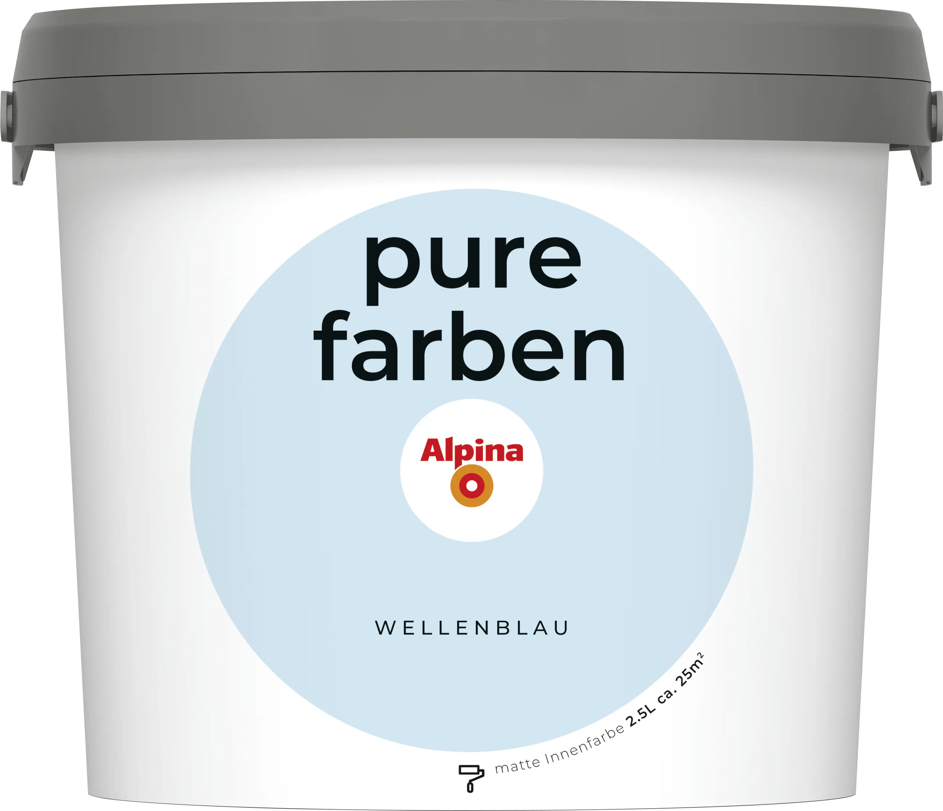 Alpina Pure Farben Wandfarbe wellenblau 2,5 L Alpina Pure Farben Wandfarbe wellenblau 2,5 L