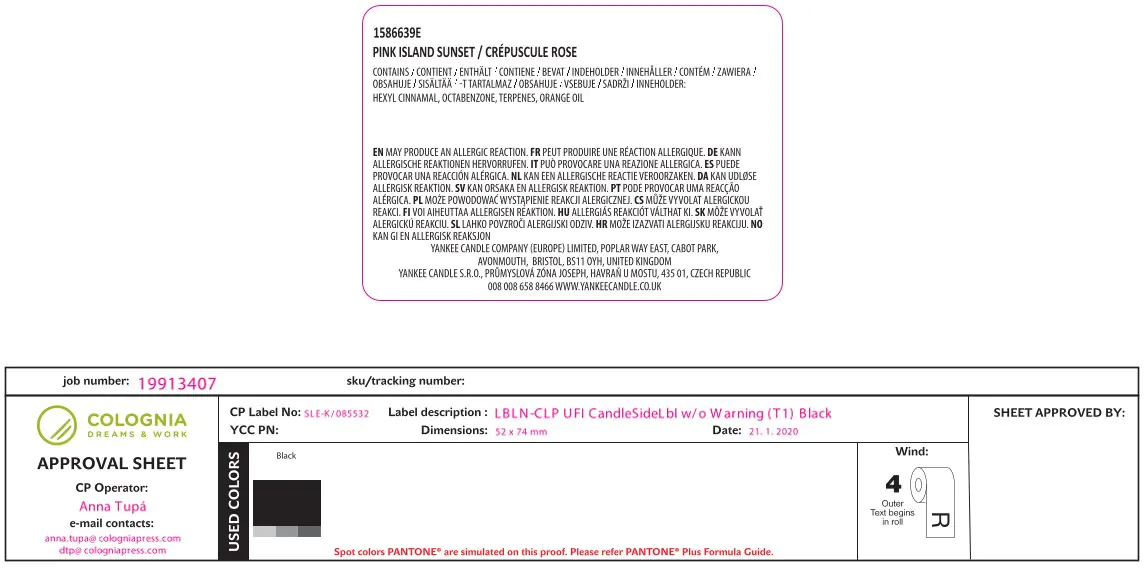 Yankee Candle Duftkerze Mittleres Glas Pink Island Sunset 340 g, rosa Yankee Candle Duftkerze Mittleres Glas Pink Island Sunset 340 g, rosa