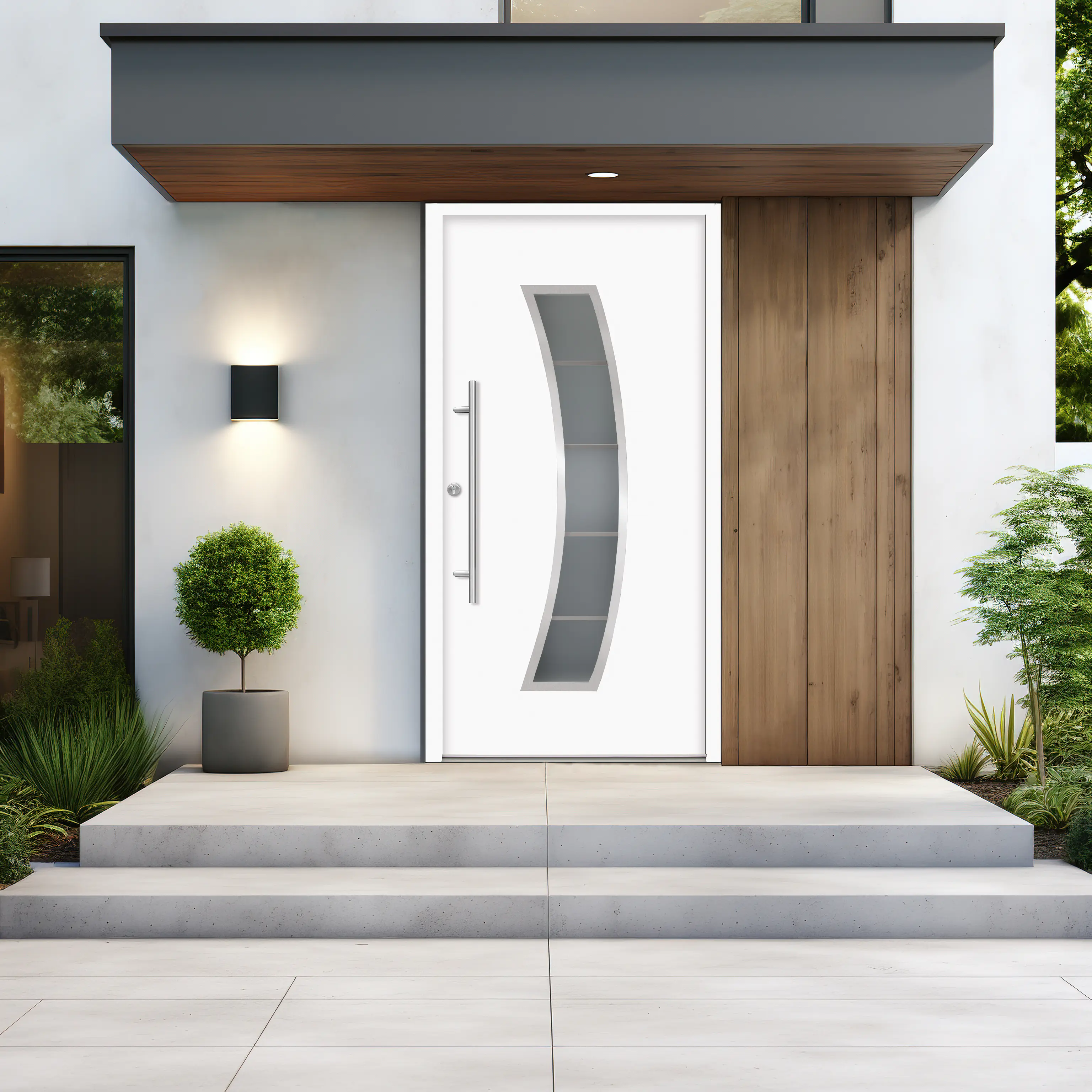 Splendoor Haustür Passivedoor Premium P14 Weiß DIN Links 100 x 210 cm