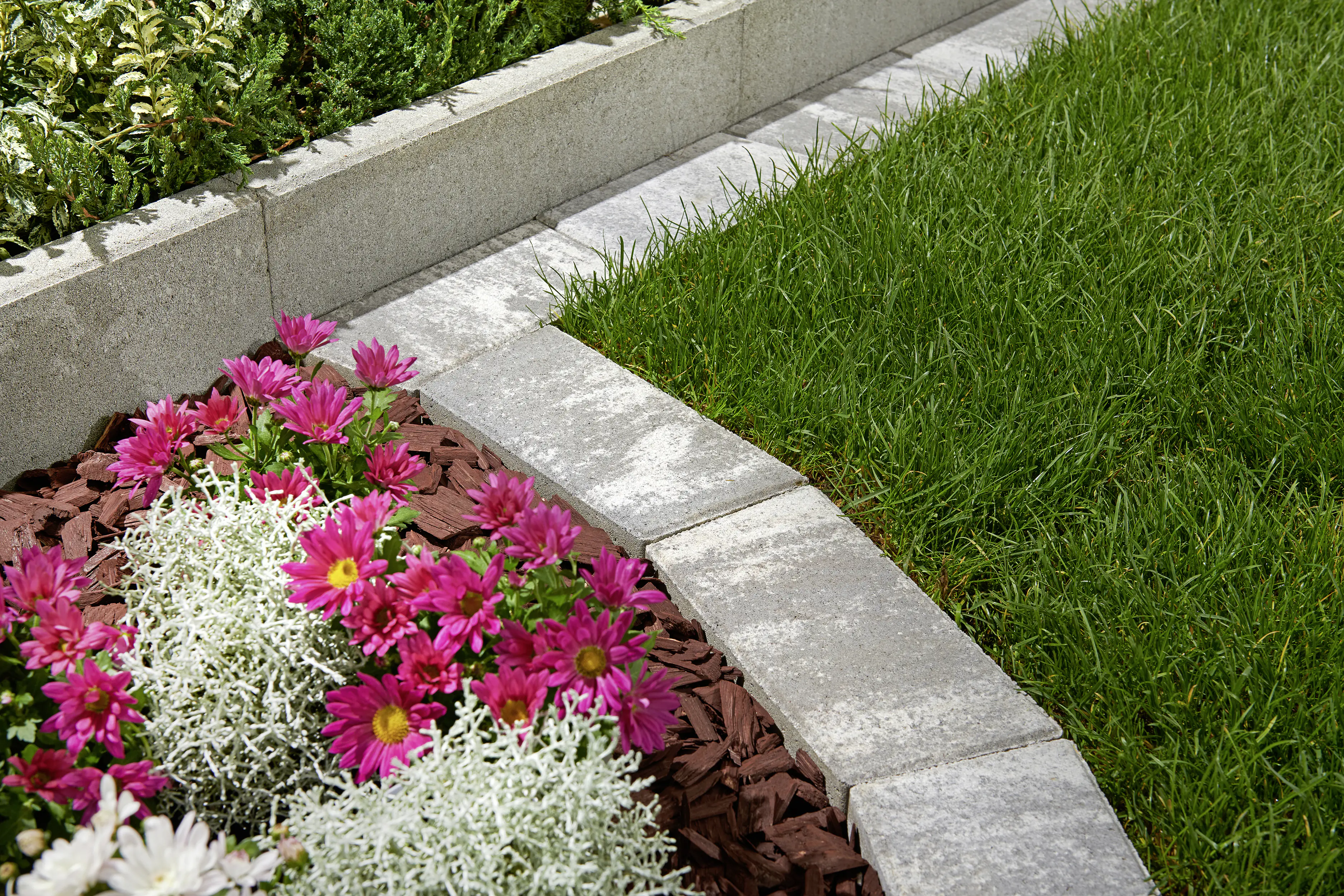 Primaster Rasen-Mähkante San Marino 24 x 12 x 4,5 cm grau-alpin